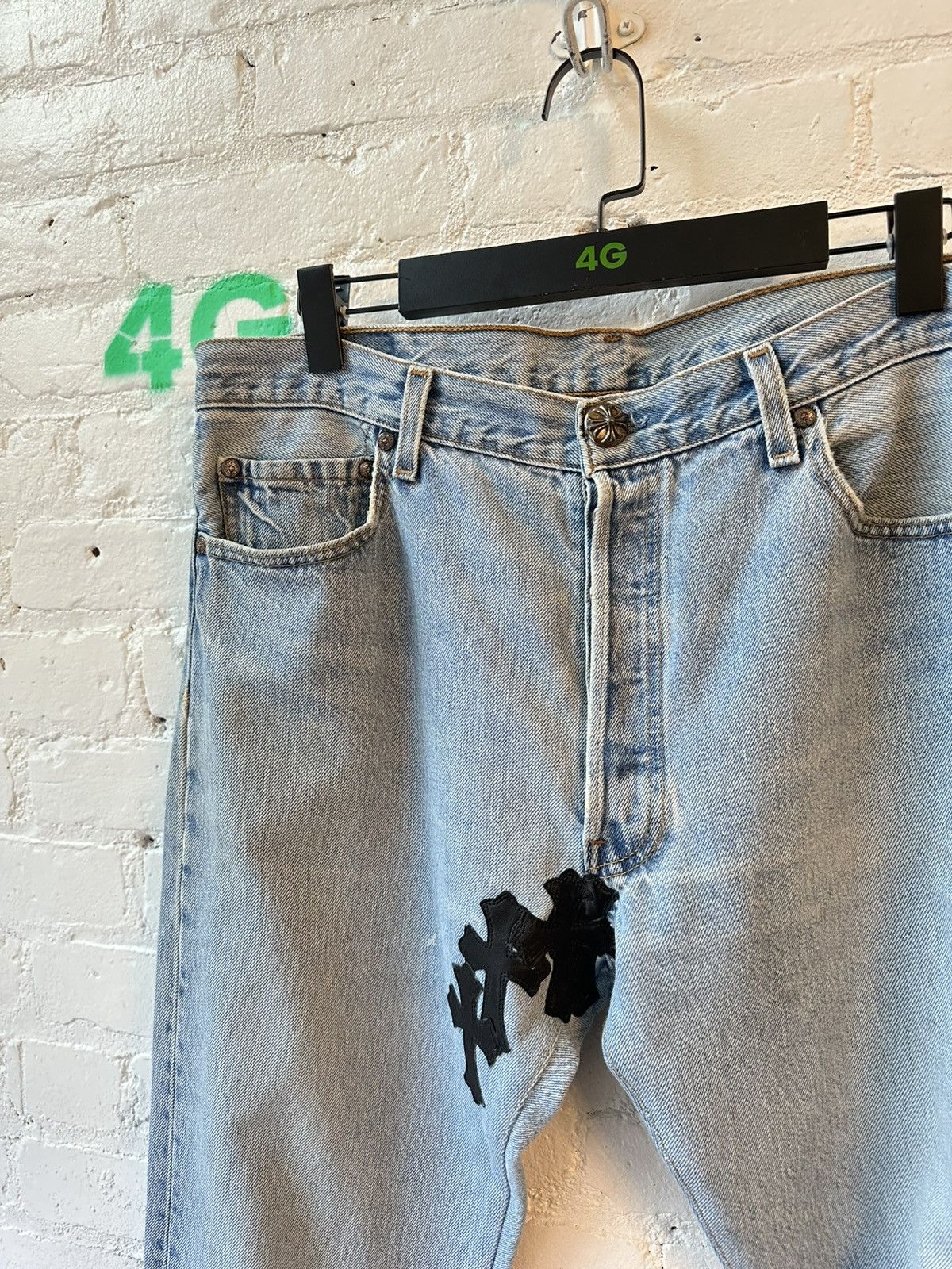 Chrome Hearts CHROME HEARTS LEVIS CROSS PATCH DENIM SZ33 Size US 33 - 2 Thumbnail