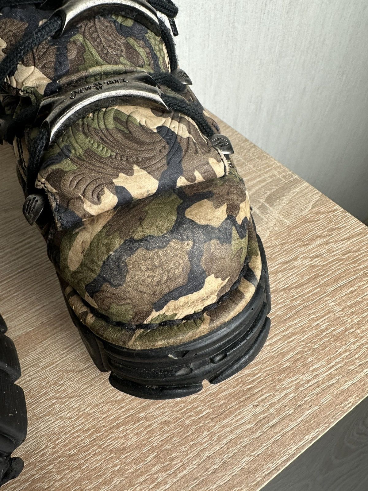 New Rock New Rock Camo Platform Boots - Rare Size US 9 / IT 39 - 3 Thumbnail