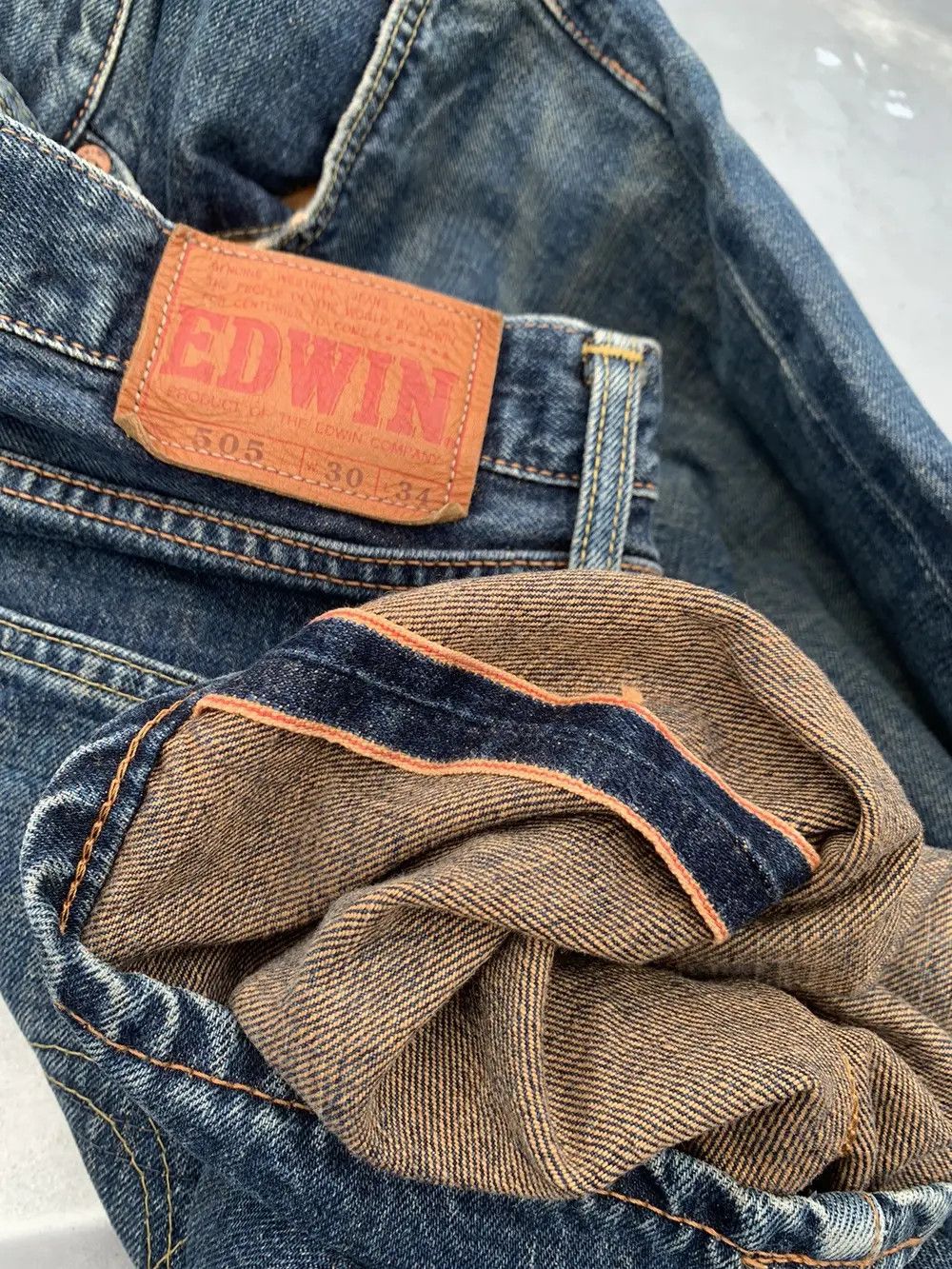 Edwin EDWIN 505 SELVEDGE & RUSTY DENIM. Size US 30 / EU 46 - 8 Thumbnail
