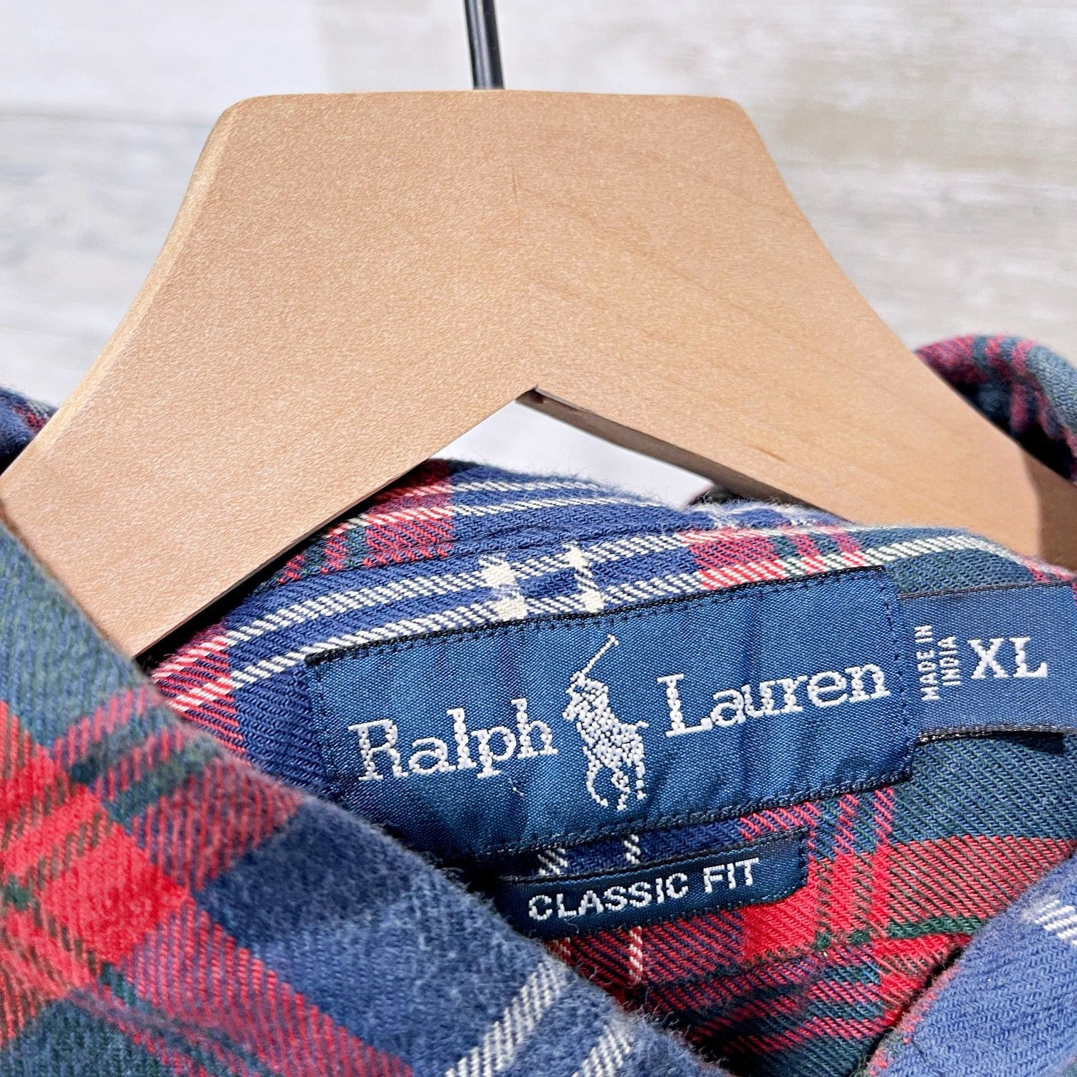 Ralph Lauren Ralph Lauren Vintage 90s Flannel Shirt Red Blue Plaid XL Size US XL / EU 56 / 4 - 5 Thumbnail