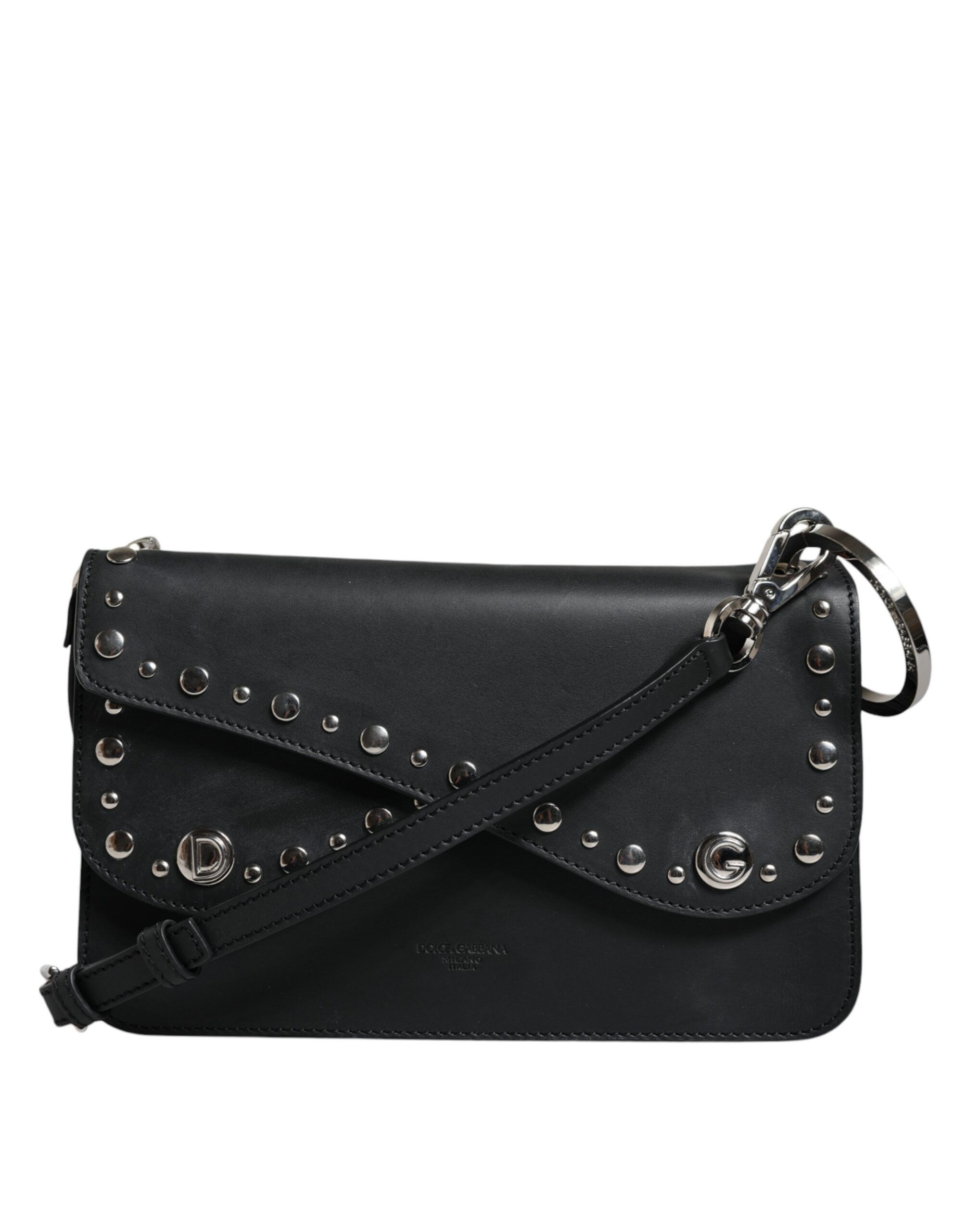 Dolce & Gabbana Black Small Leather Studded Shoulder Crossbody Women's Bag Size ONE SIZE - 1 Thumbnail