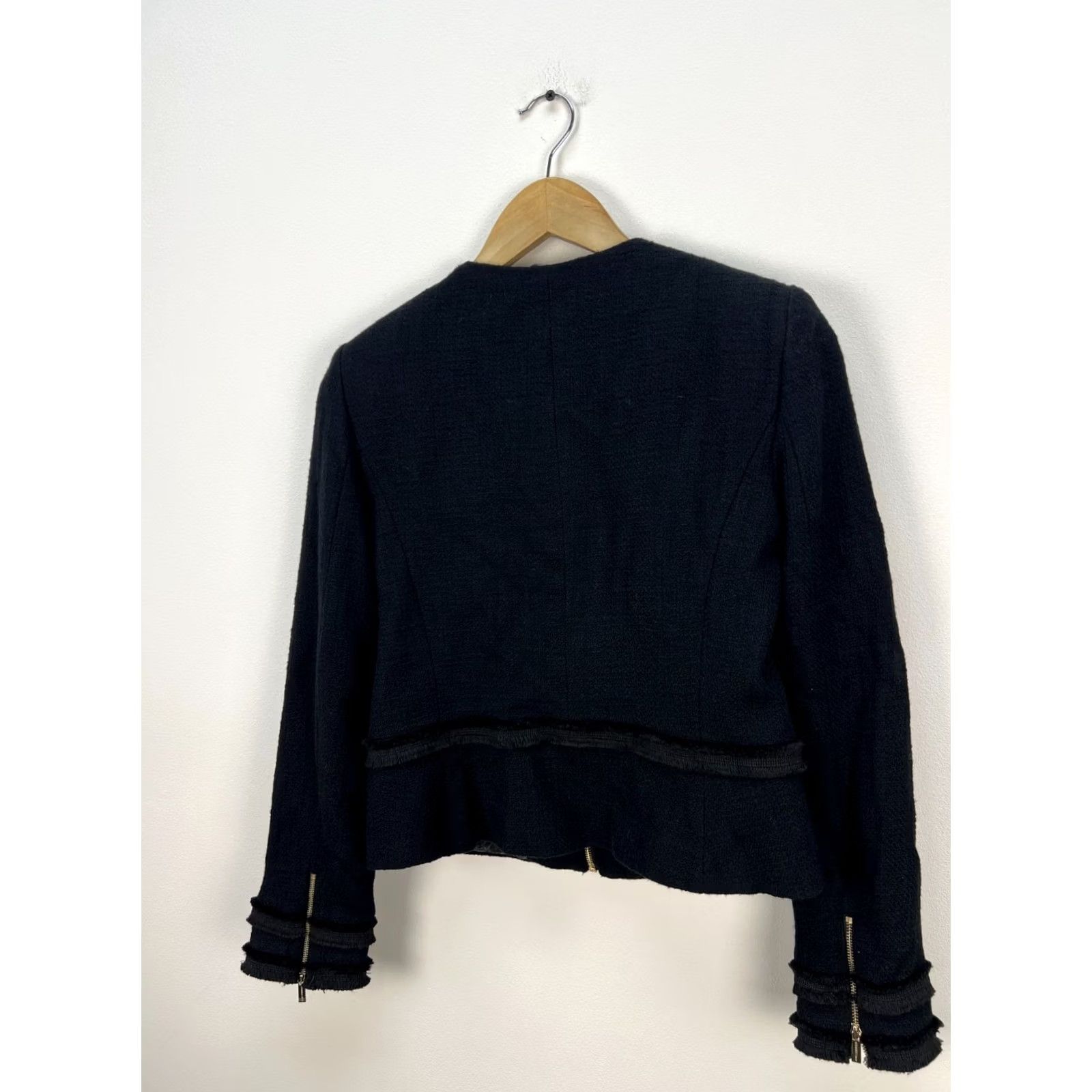 Karl Lagerfeld VINTAGE Karl Lagerfeld Paris Women’s Black Tweed Jacket Blazer Size 2 Size XS / US 0-2 / IT 36-38 - 3 Thumbnail