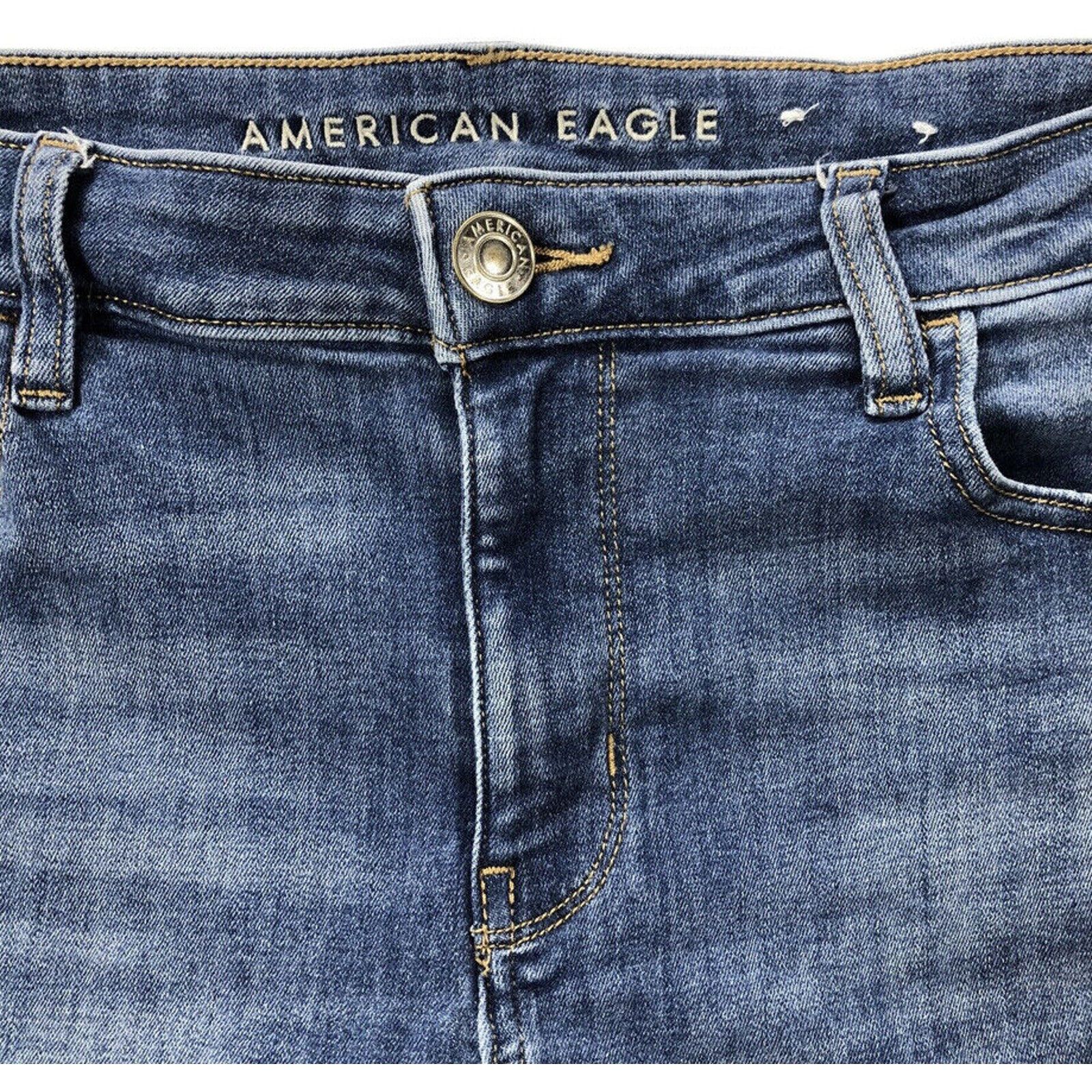 American Eagle Outfitters American Eagle Next Level Jegging Size 14 L Blue Denim Jeans Size 36" / US 14 / IT 50 - 5 Thumbnail