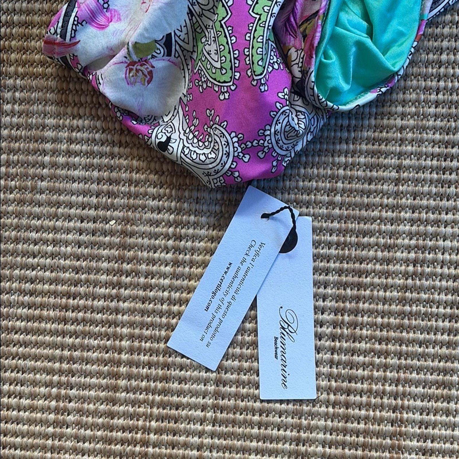 Blumarine NWT Blumarine Pink and Turquoise Floral Swimsuit Size M Size ONE SIZE - 2 Thumbnail