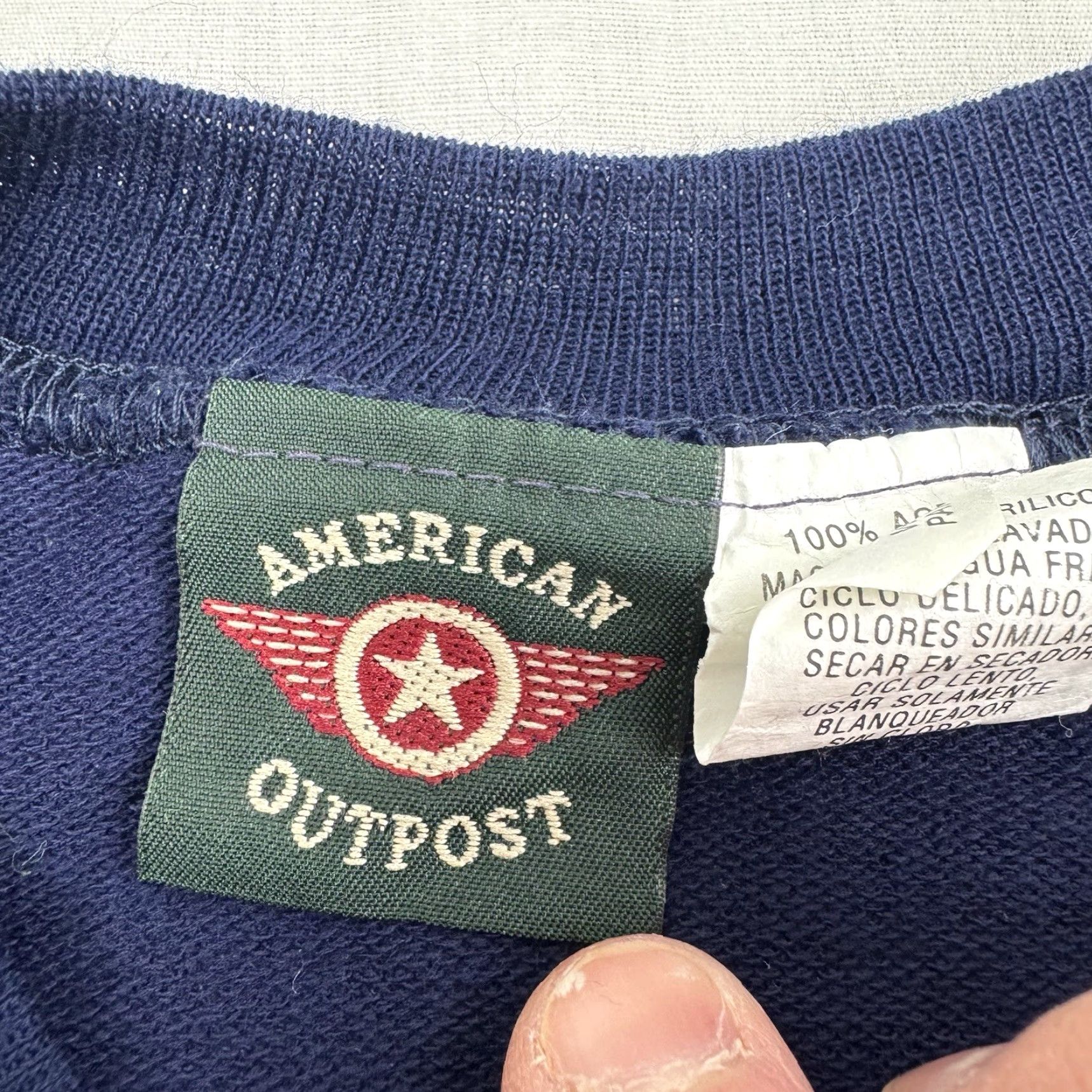 Vintage VINTAGE American Outpost T Shirt Adult M Striped Blue 1980s Preppy Classic Mens Shirt Size US M / EU 48-50 / 2 - 3 Thumbnail