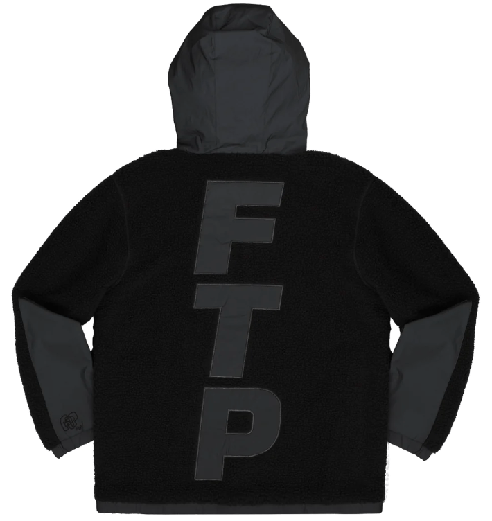 image of Fuck The Population Ftp Reflective Polar Fleece Jacket, Black (Xl), Men's