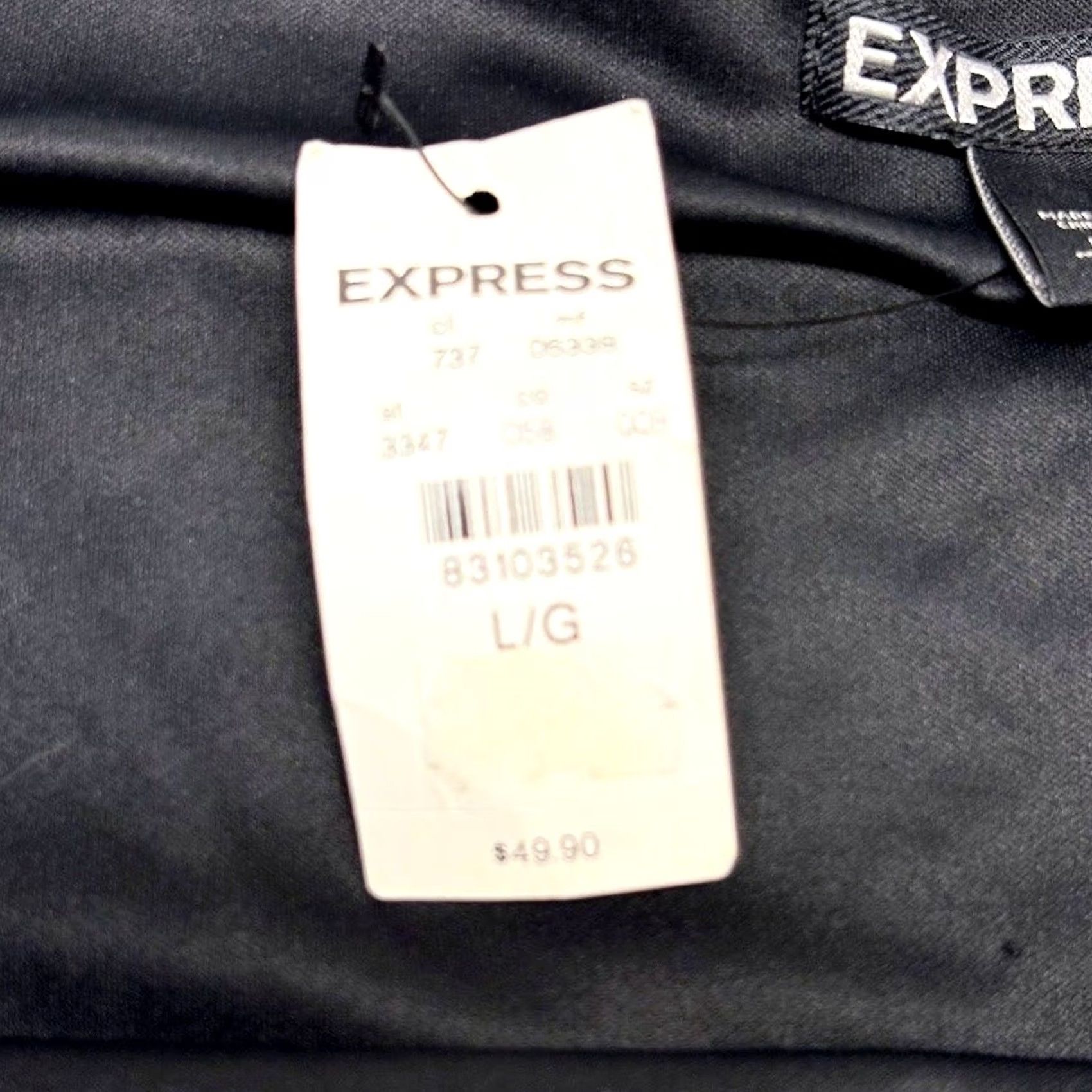 Express Express Black Stretch Mini Skirt L Studded Geometric Night Out Party/Cocktail Womens L Size 36" / US 14 / IT 50 - 4 Thumbnail