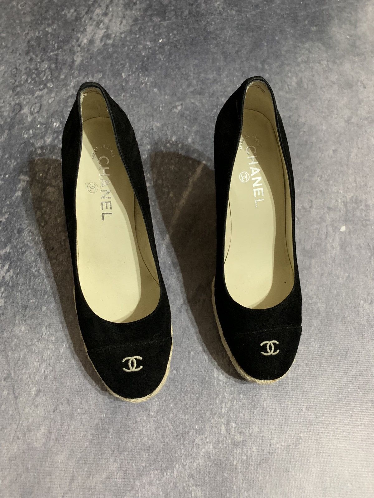 Chanel × Designer Authentic Chanel Platforms Sandals Women Black Size US 7.5 / IT 37.5 - 1 Thumbnail
