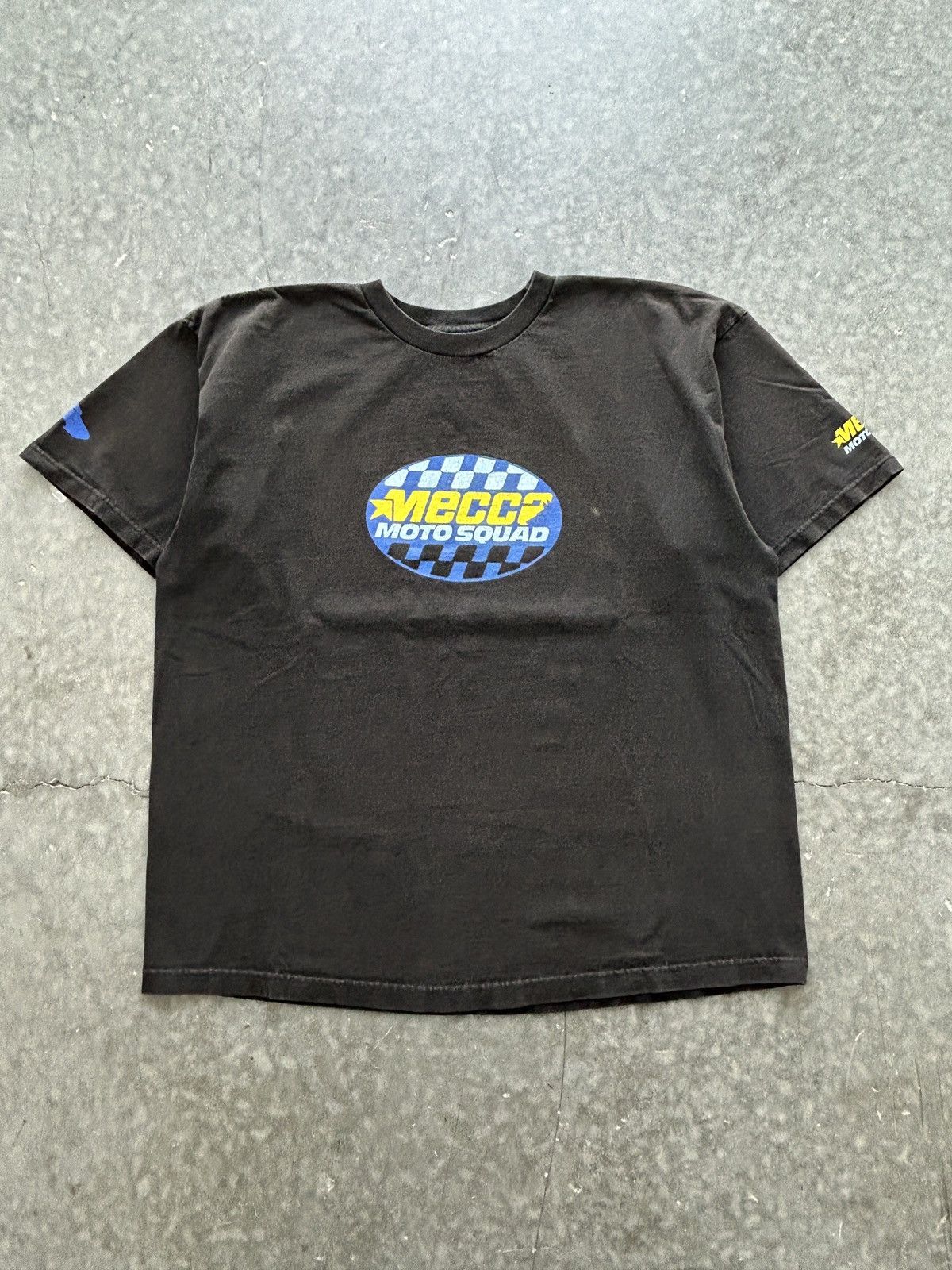 Mecca Vintage 90s Mecca Moto Squad Graphic Tee Size US XL / EU 56 / 4 - 1 Thumbnail