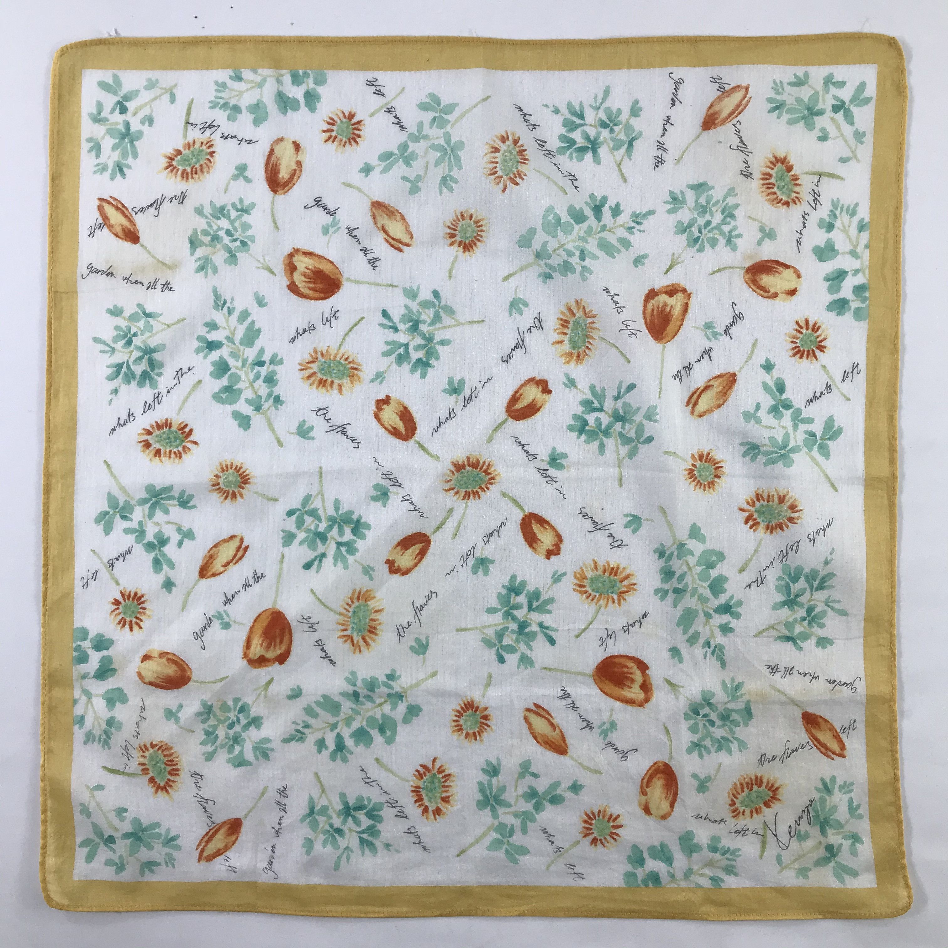 Kenzo × Vintage Kenzo Bandana / Handkerchief / Neckerchief - S1148 Size ONE SIZE - 1 Thumbnail