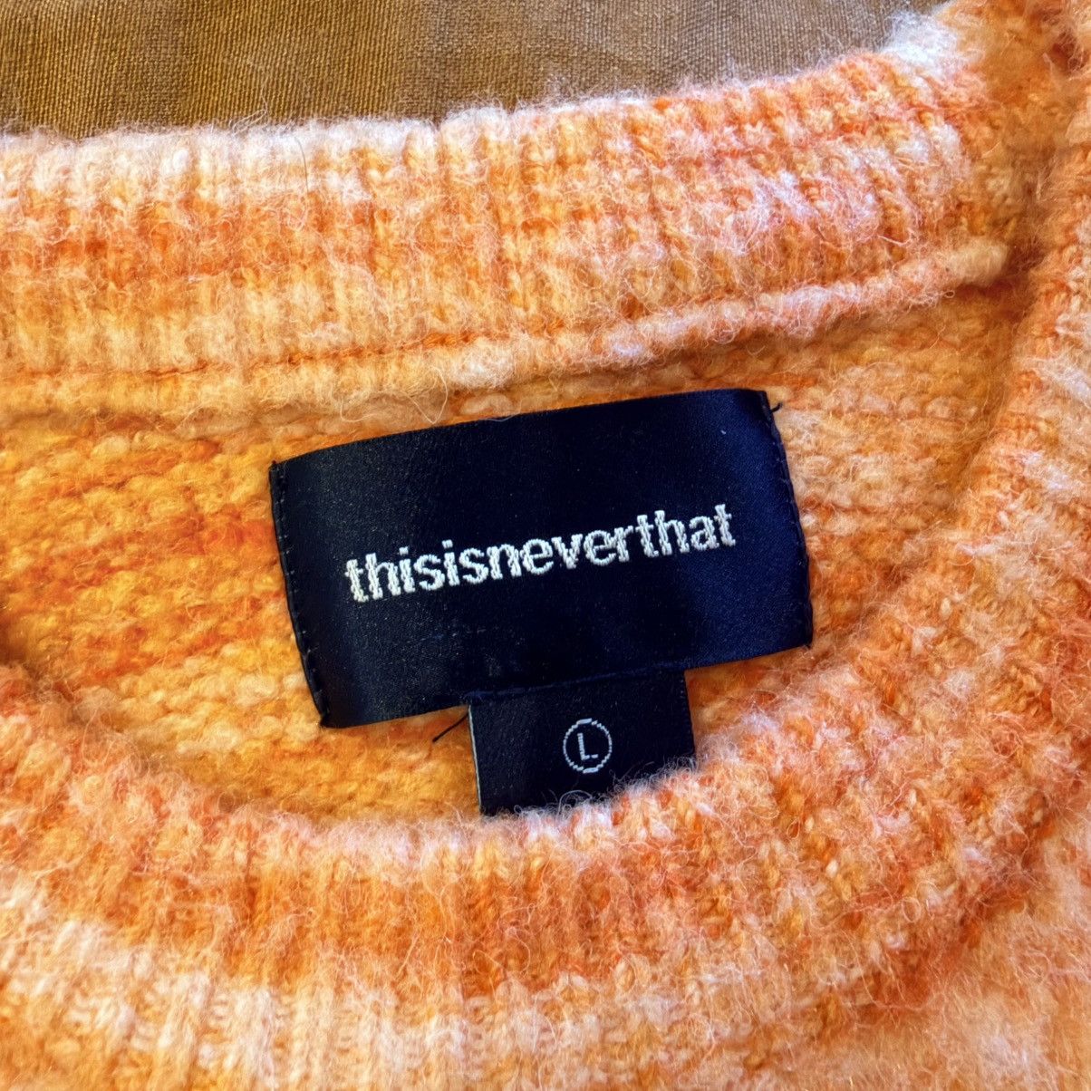 thisisneverthat thisisneverthat Static Knit Sweater (orange) Size US L / EU 52-54 / 3 - 3 Thumbnail