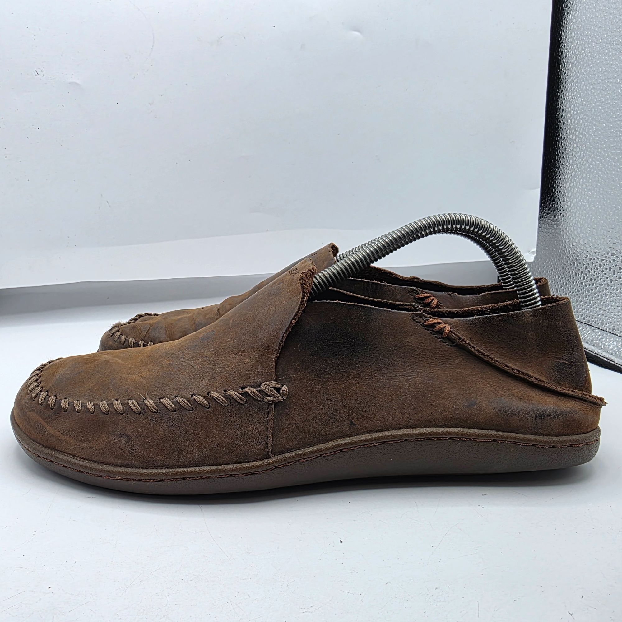Olukai Olukai Akahai Mens Size 9 Brown Shoes Leather Casual Slip On Size US 9 / EU 42 - 13 Thumbnail
