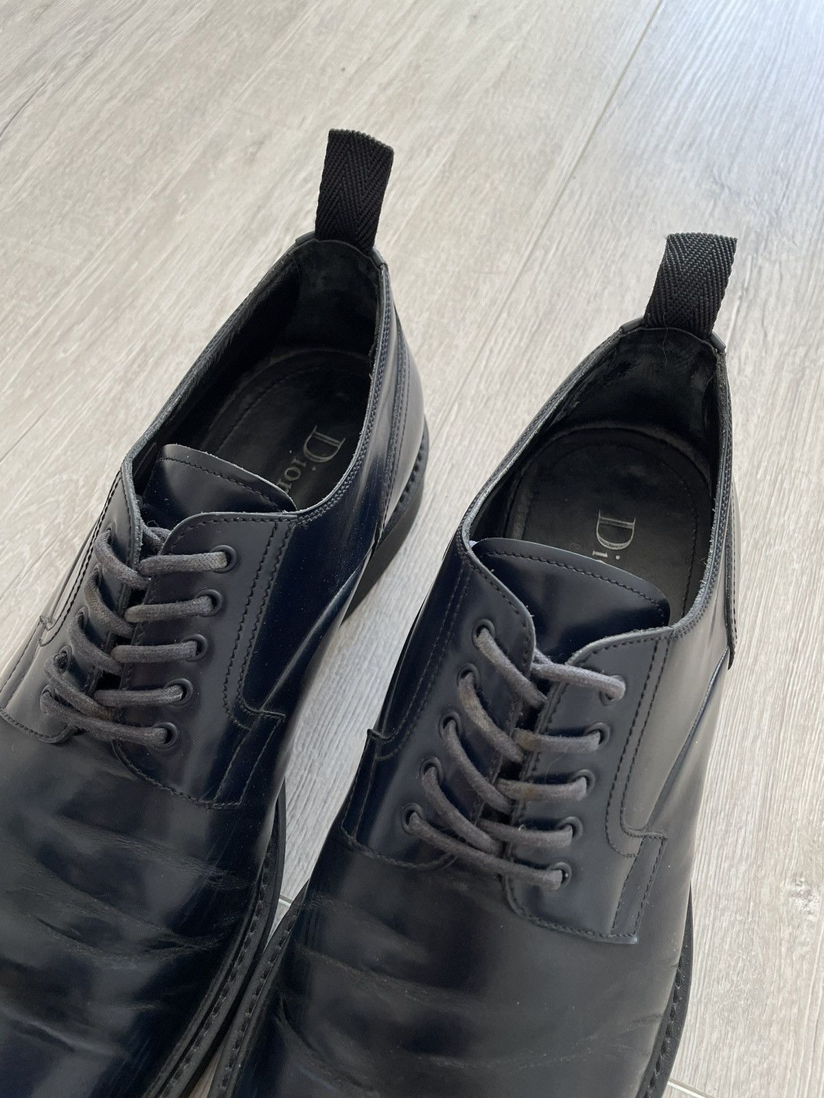 Dior Dior Patent Leather Distressed Lace Up Bee Logo Derby Size US 9.5 / EU 42-43 - 5 Thumbnail