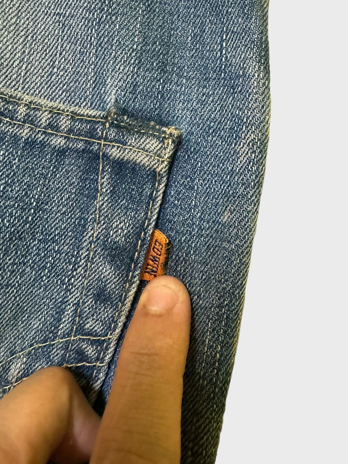 Edwin Vintage Edwin 505 Mud Wash Distressed Selvedge Jeans Size US 31 - 16 Thumbnail