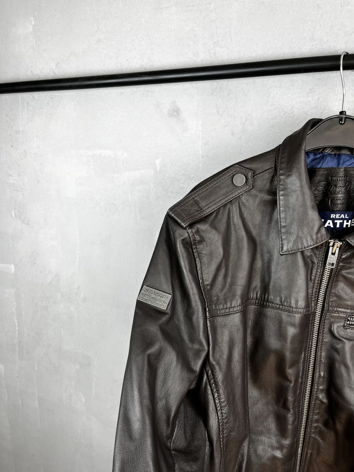 Japanese Brand × Leather × Superdry Superdry leather jacket Size US XL / EU 56 / 4 - 9 Thumbnail