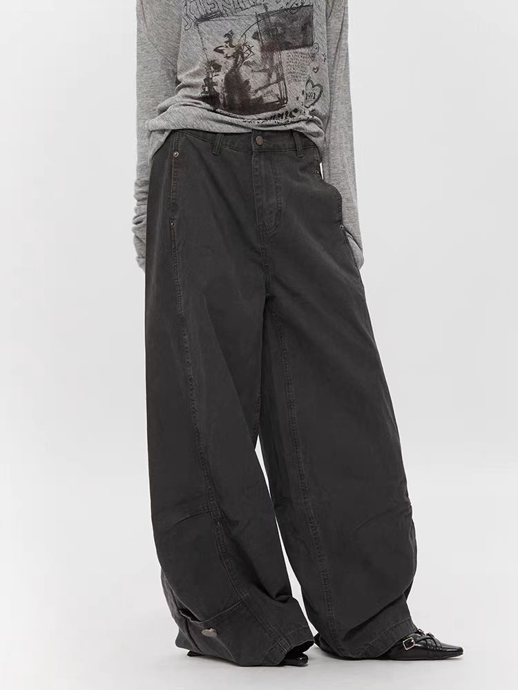 Jean × Vintage Street washed and distressed lumberjack hip hop Y2K jeans Size US 28 / EU 44 - 2 Thumbnail