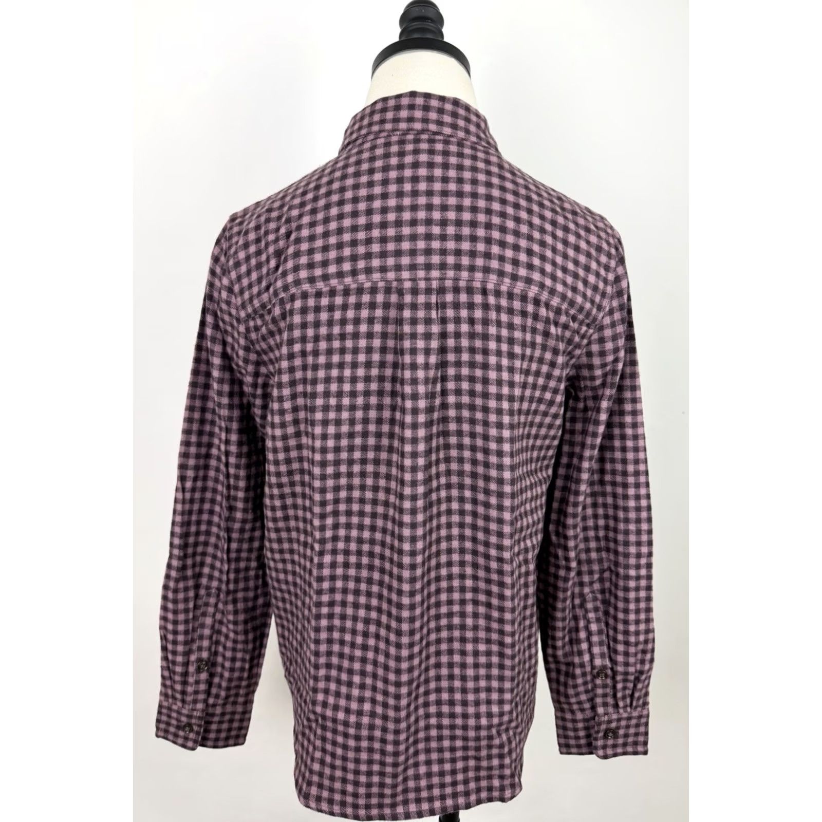 Madewell VINTAGE Madewell Shirt Womens Small NWT Plaid Flannel Shirt Eggplant Purple Cotton Boho Size S / US 4 / IT 40 - 6 Thumbnail
