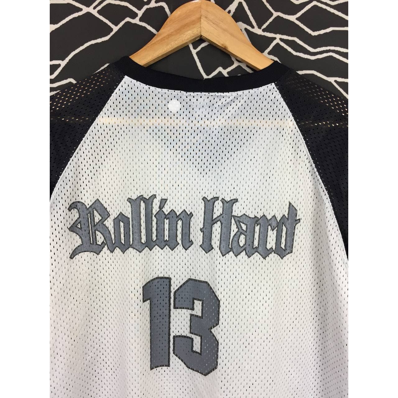 Vintage Vtg Distressed Rollin Hard Lowrider Street Style Mesh Jersey Size US XL / EU 56 / 4 - 3 Thumbnail
