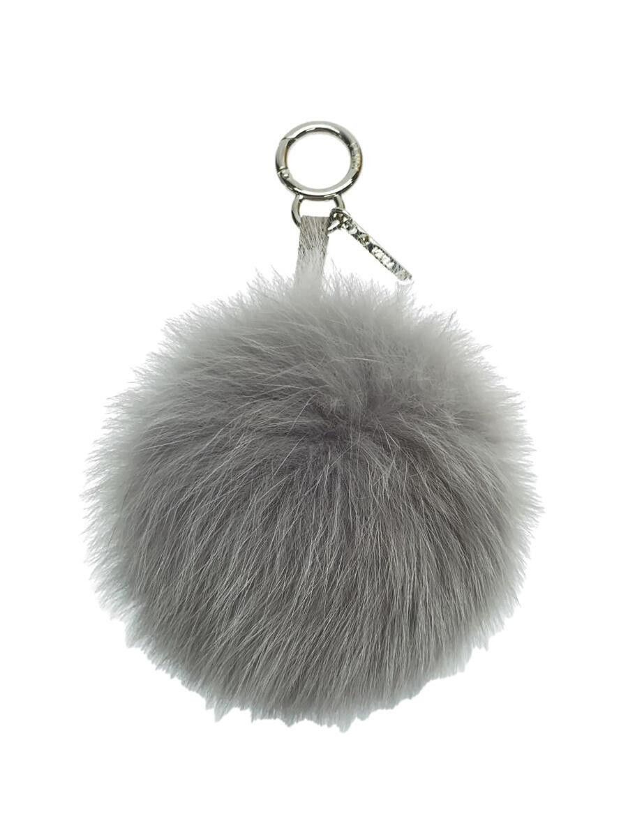 Fendi Fendi Pom-Pom Keychain Bag Charm Grey Size ONE SIZE - 1 Thumbnail
