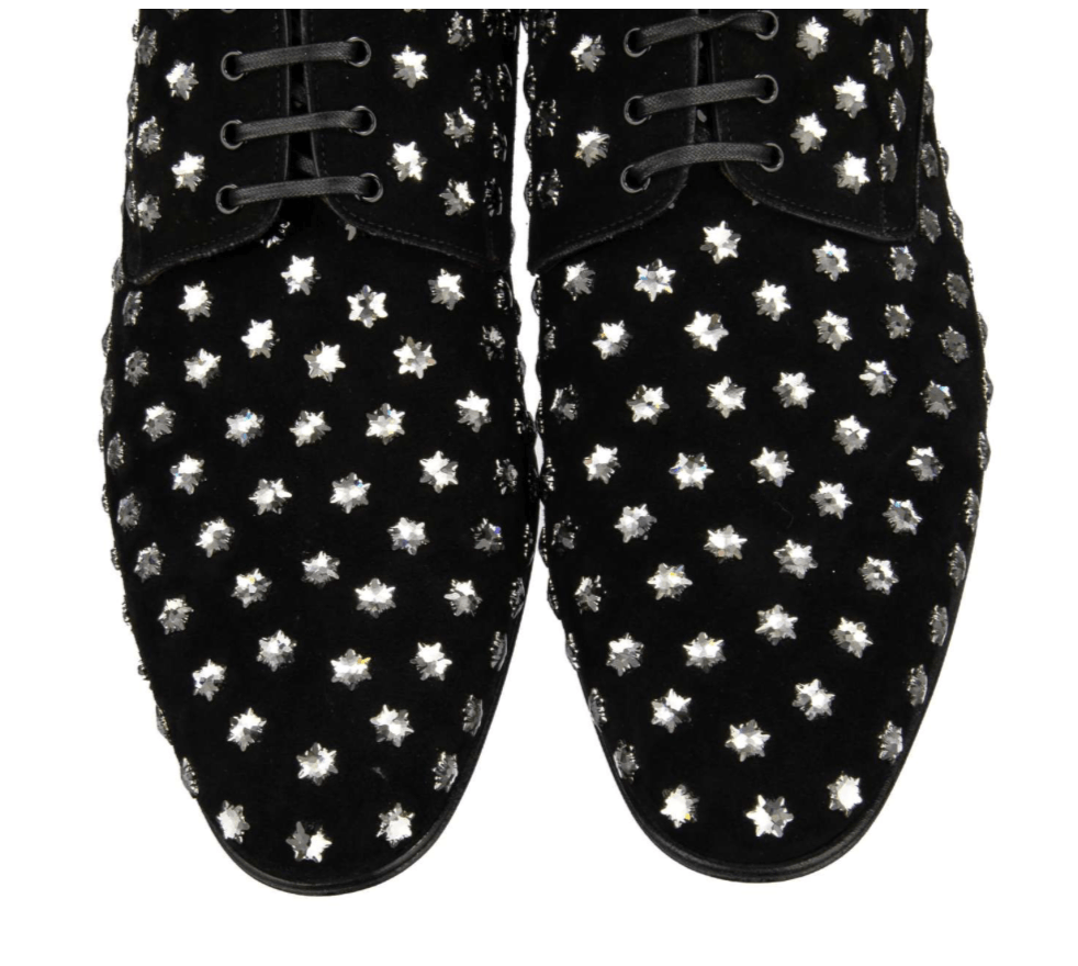 Dolce & Gabbana Dolce and Gabbana Crystal Star Suede Studded Derby Size US 8.5 / EU 41-42 - 2 Thumbnail