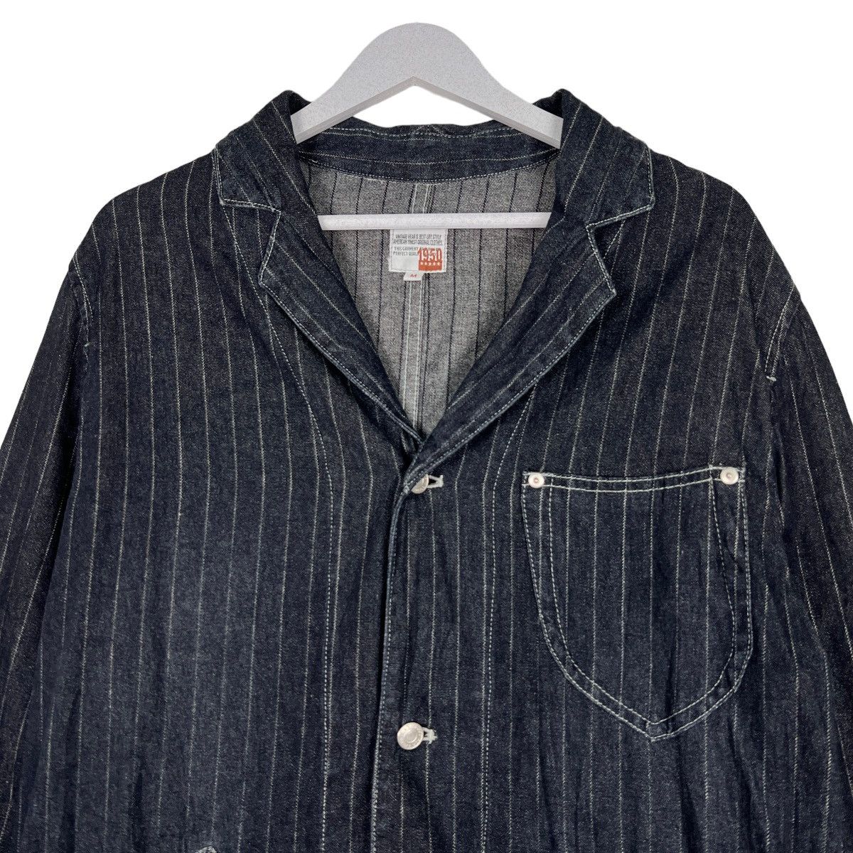 Japanese Brand 🔥 JUNGLE STORM HIKORY STRIPE CHORE JACKET Size US M / EU 48-50 / 2 - 3 Thumbnail