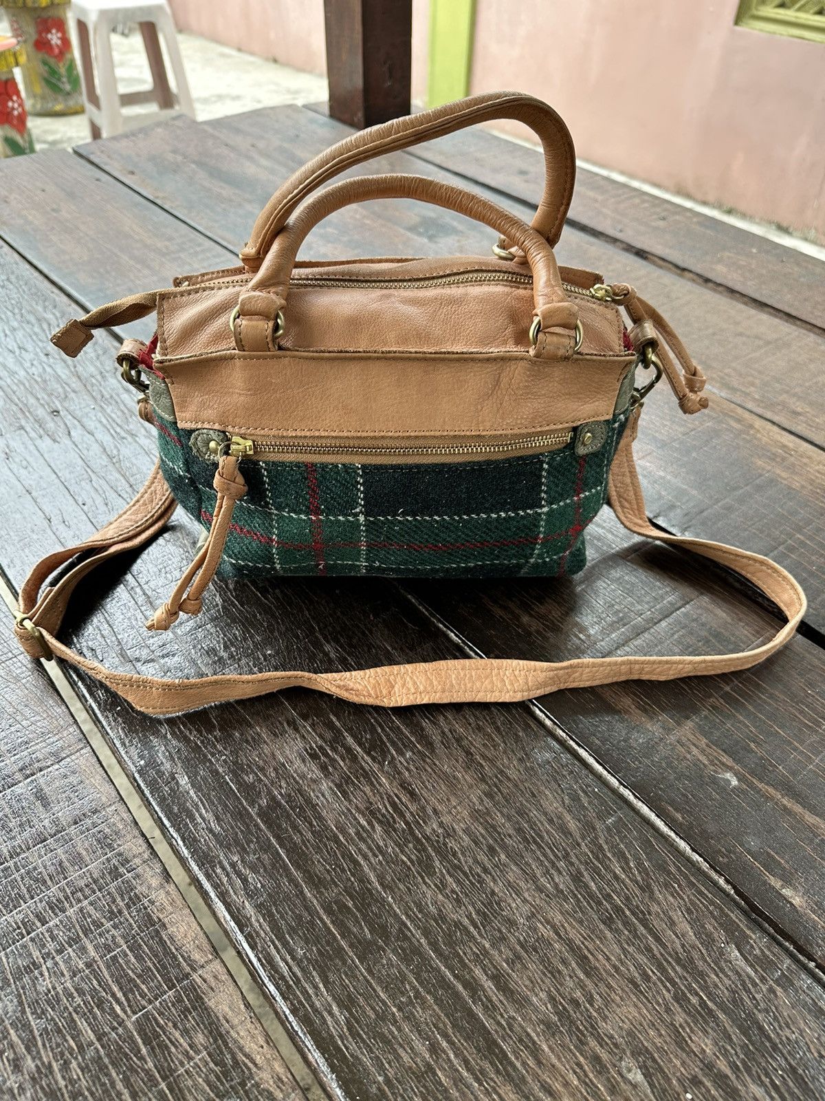 Harris Tweed Harris tweed shoulder bag nice design Size ONE SIZE - 2 Thumbnail
