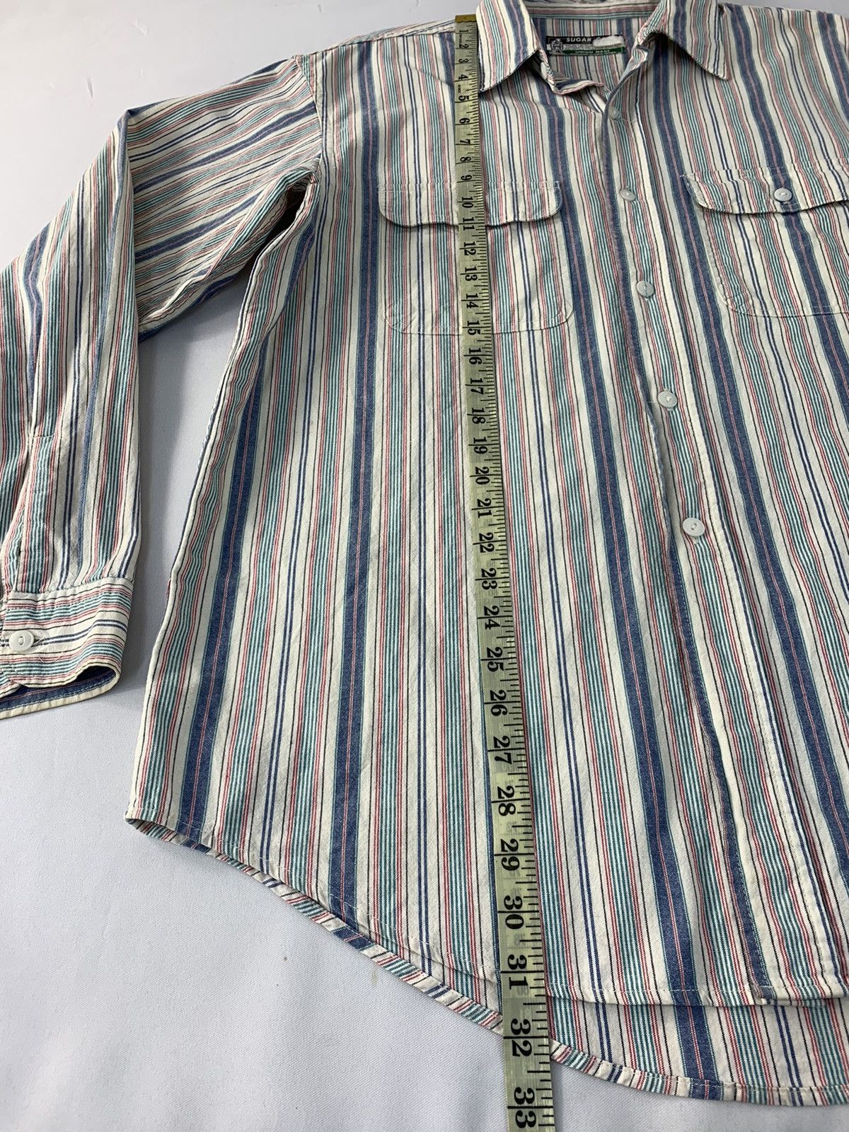 Sugar Cane 80s 90s Sugar Cane Toyo Enterprise Union Made Striped Size US L / EU 52-54 / 3 - 10 Thumbnail