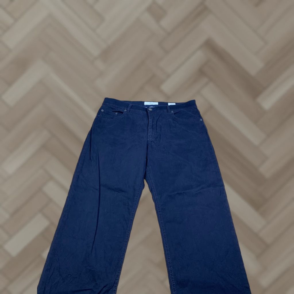 BRAX Brax Cooper Fancy Pants Mens 34x32 Blue Regular Straight Jeans Chino 5-Pocket Design Vintage No Casual Preppy Logo Size US 34 / EU 50 - 1 Thumbnail
