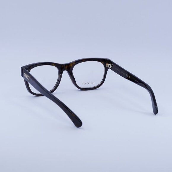 Gucci Gucci GG1796O 002 Eyeglasses Dark Havana 52mm Square Frame Size ONE SIZE - 8 Thumbnail