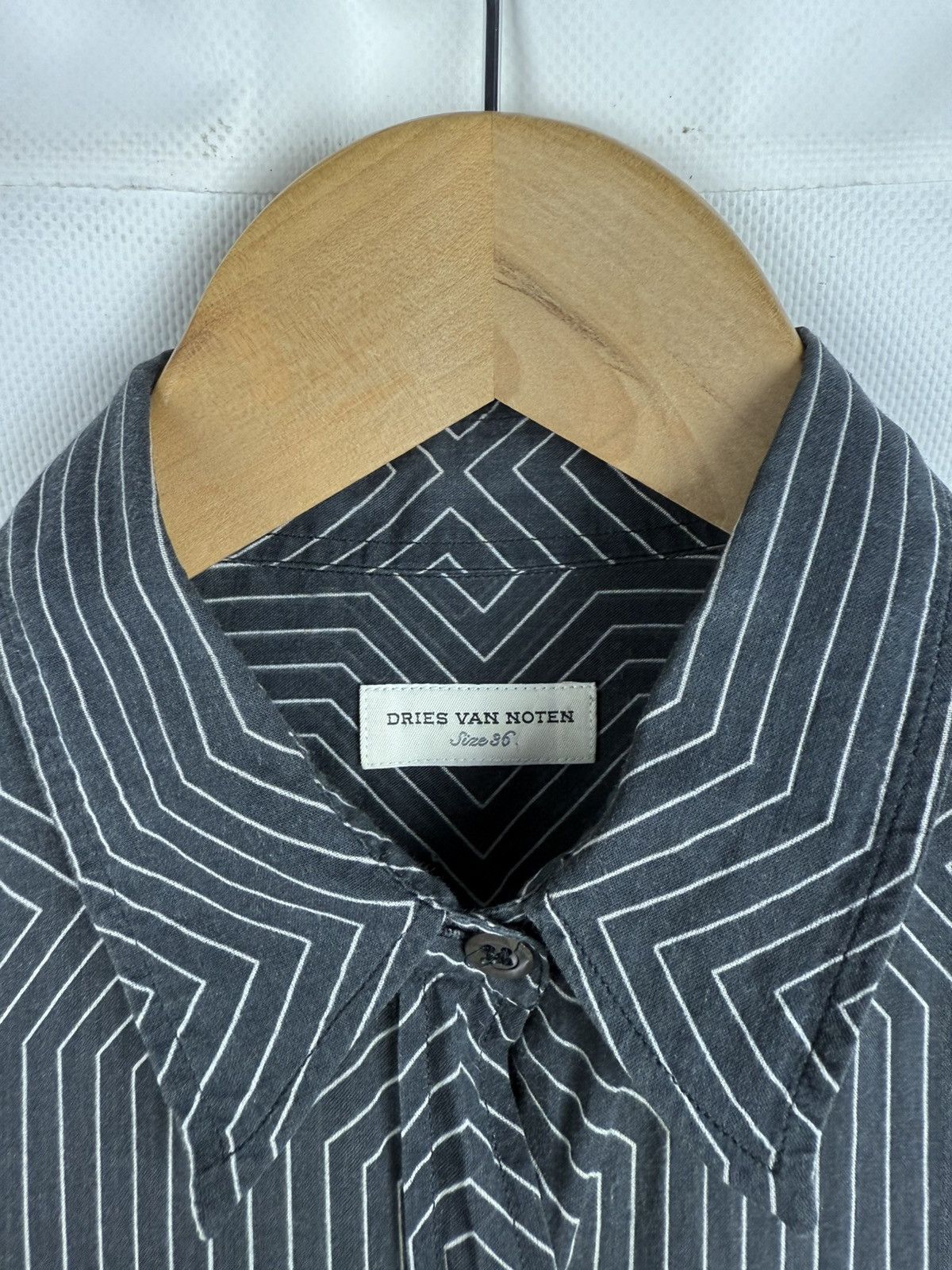 Dries Van Noten Dries Van Noten Geometric Patter Long Sleeve Shirt Dress Size XS / US 0-2 / IT 36-38 - 10 Thumbnail