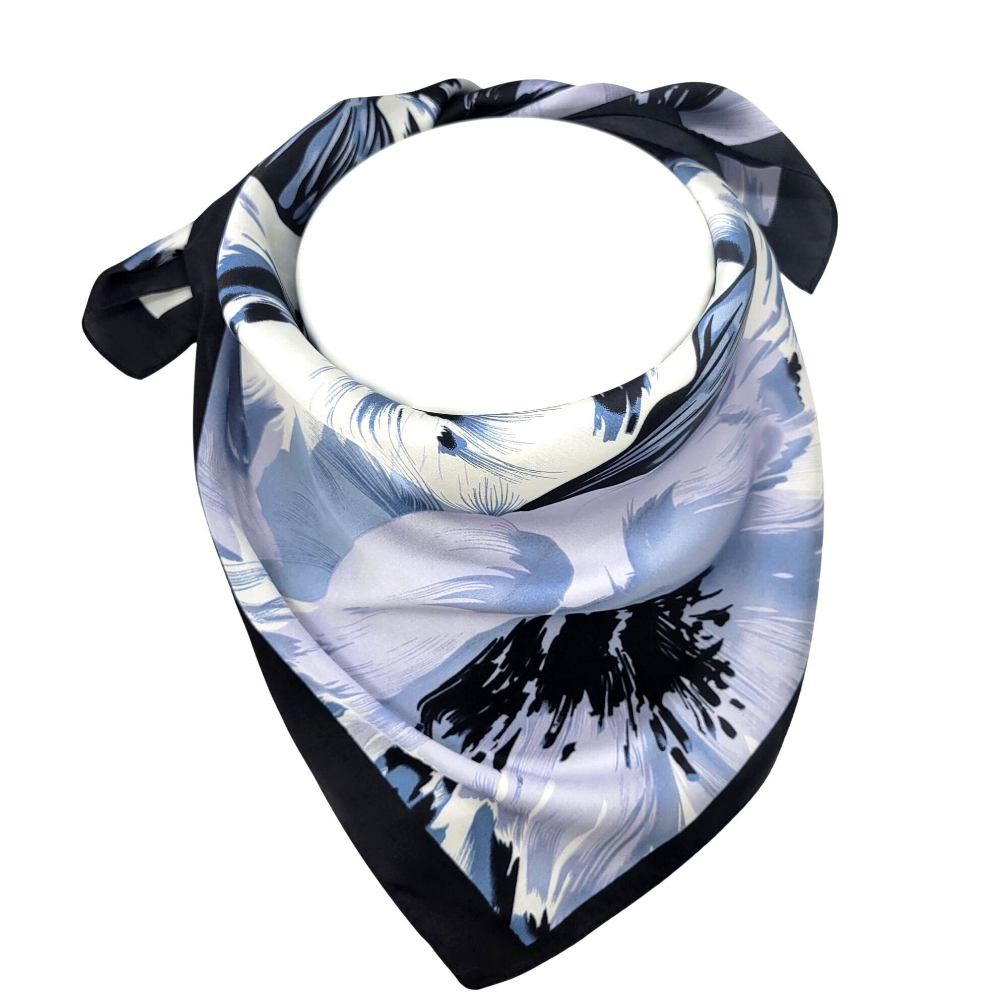 Other ⭐Luxury Elegant Bandana Square Silky Scarf Floral Red White Size ONE SIZE - 3 Thumbnail