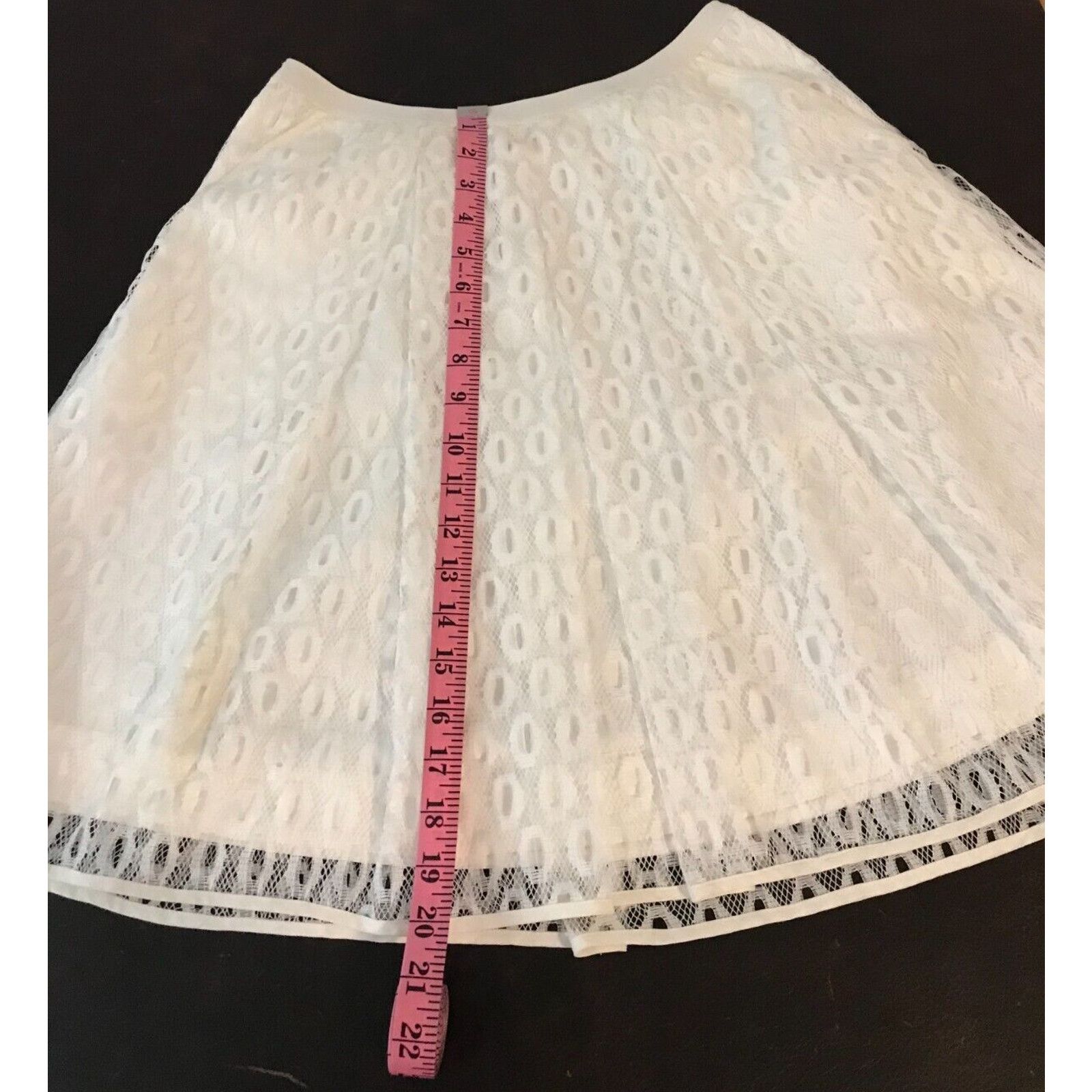 Anthropologie Anthropologie Maeve Lace White Overlay Skirt with Pockets Size 25" / US 0 / IT 36 - 5 Thumbnail
