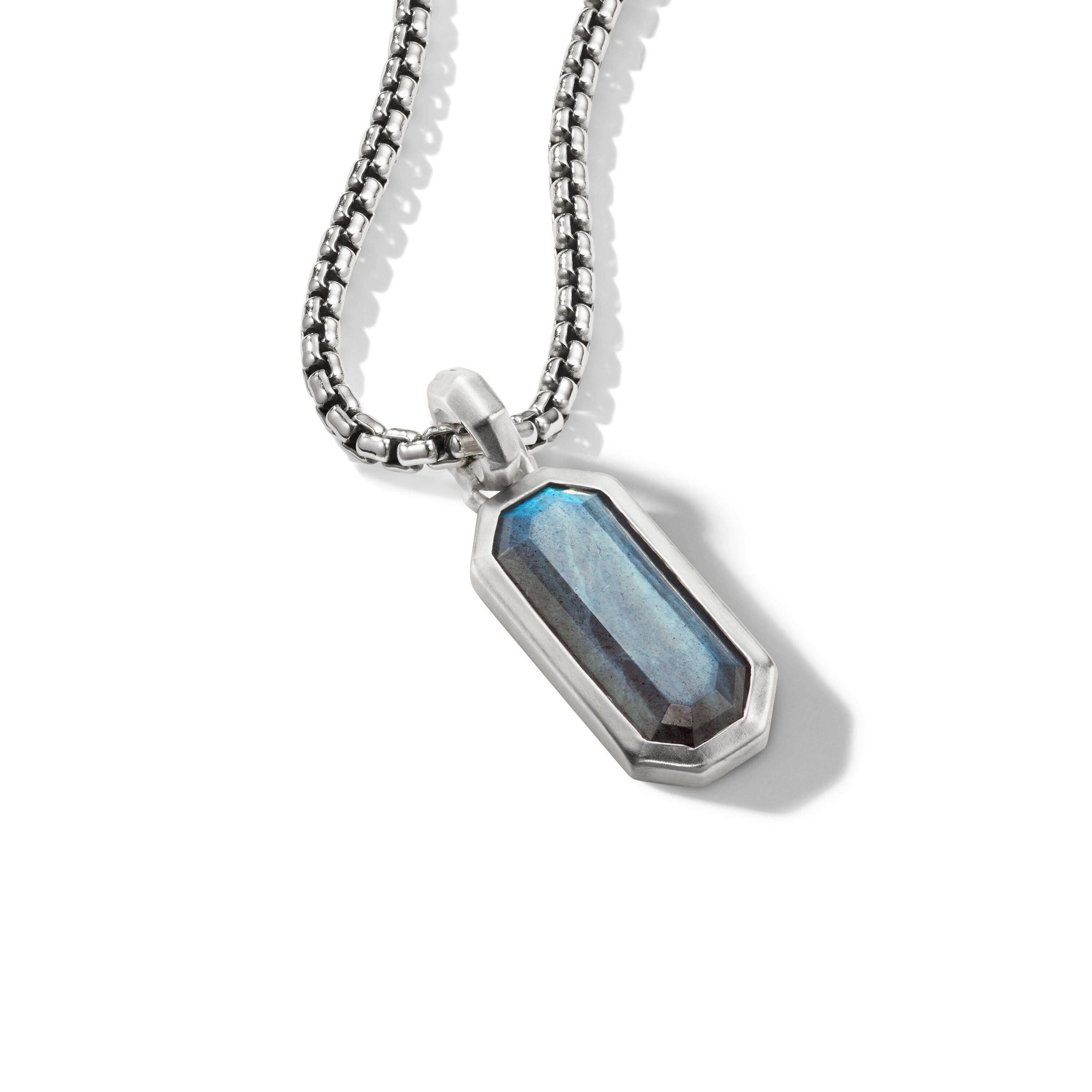 David Yurman o1w1db10325 Size:OS/ Emerald Cut Amulet in Silver Size ONE SIZE - 3 Thumbnail