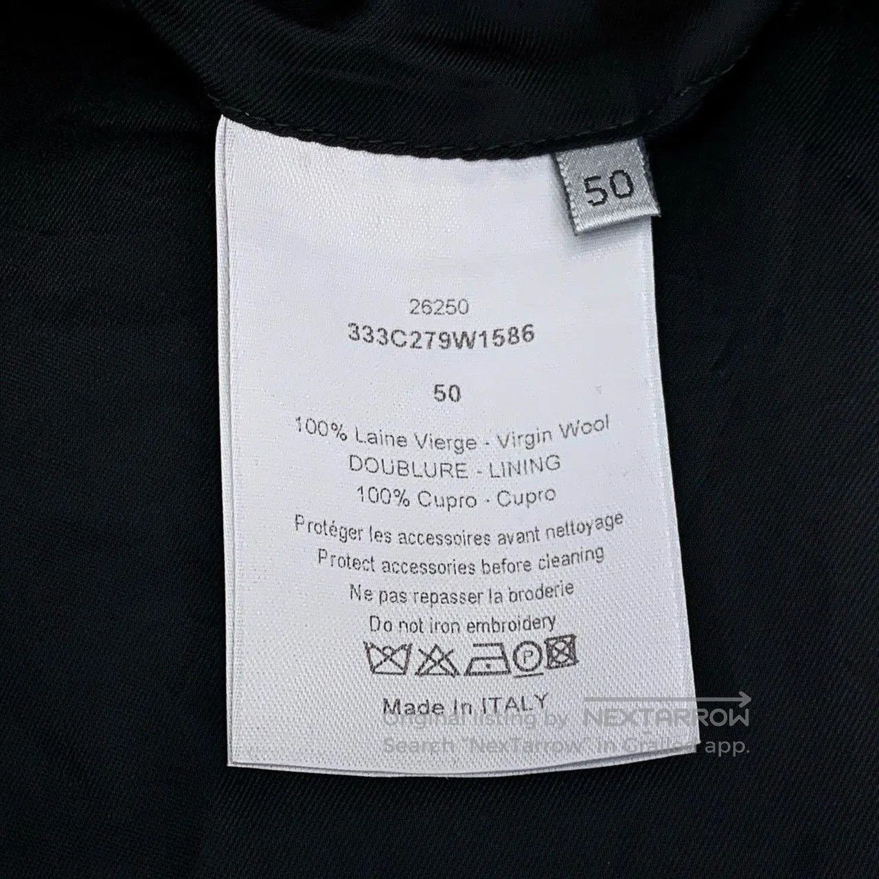 Dior Dior Black Wool Geometric Blazer. Size US L / EU 52-54 / 3 - 6 Thumbnail