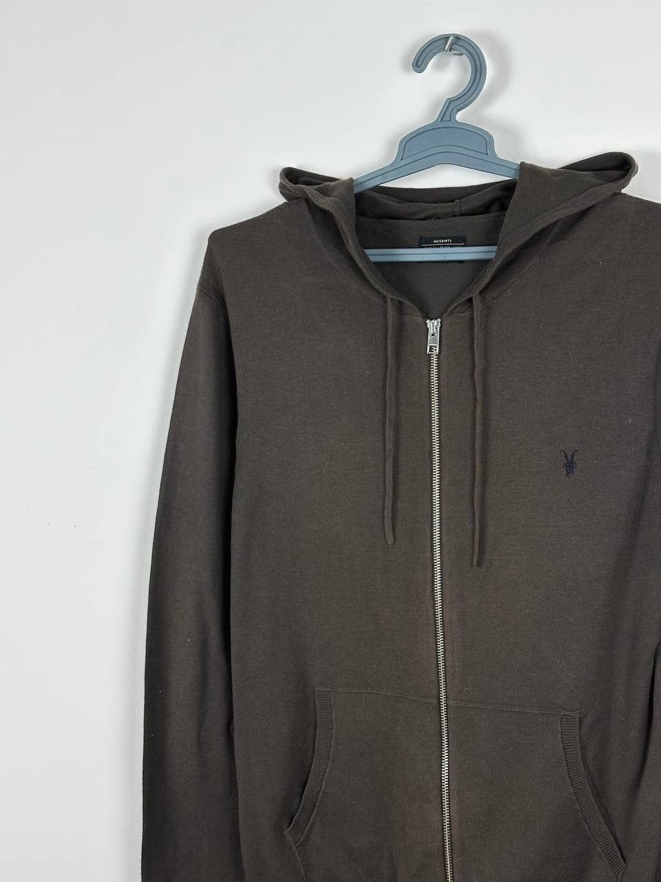 Allsaints Vintage Allsaints Zip Up Hoodie Sweatshirt Basic Logo Hype Size US L / EU 52-54 / 3 - 3 Thumbnail
