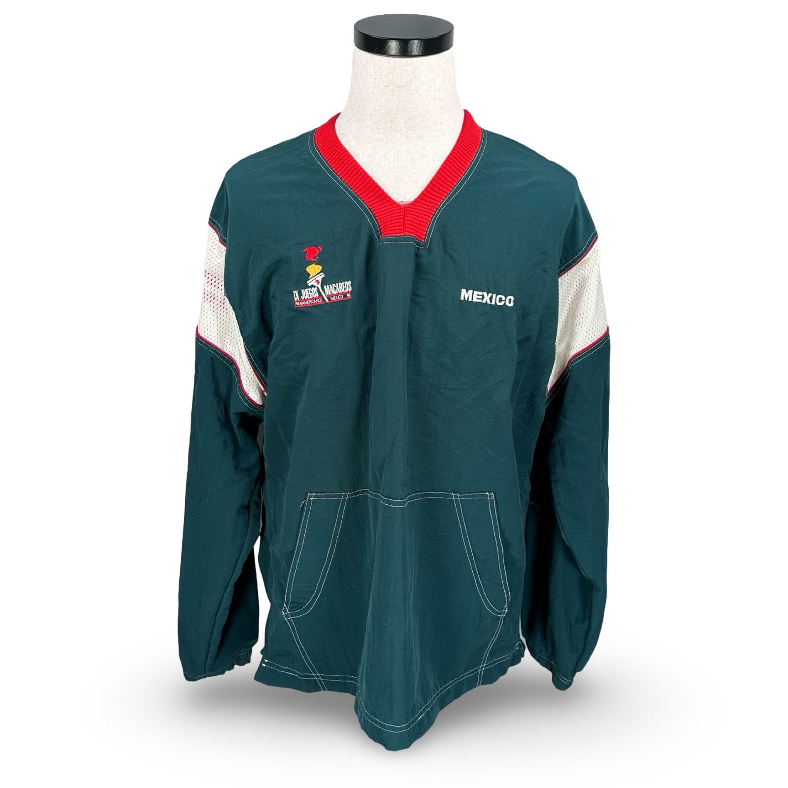 VTG Umbro Juegos Macabeos 1999 Mexico Pullover Men L Green
