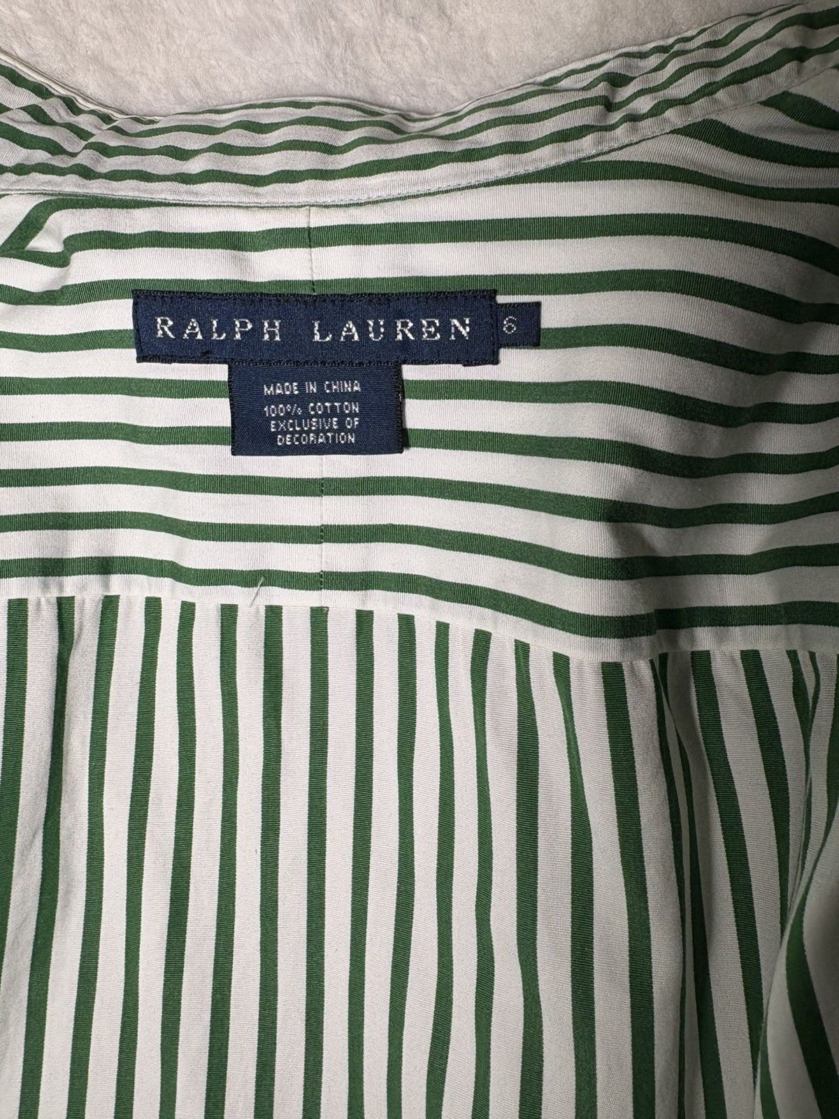 Ralph Lauren Ralph Lauren green stripe crested shirt Size XS / US 0-2 / IT 36-38 - 3 Thumbnail