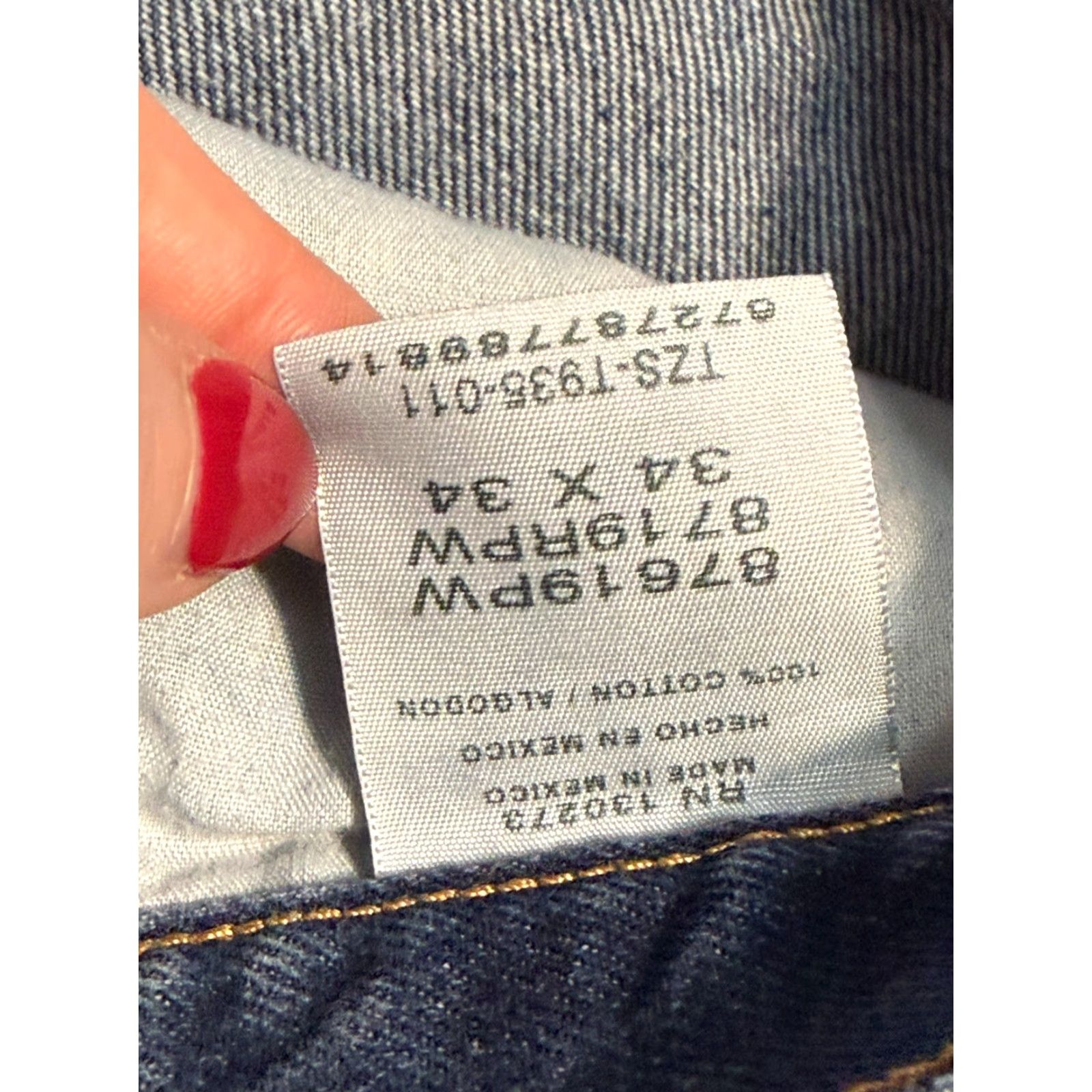 Vintage Rustler Jeans Men's 34x34 Blue Denim Straight Leg 5-Pocket Pockets Regular Rise Vintage No N/A Size US 34 / EU 50 - 5 Thumbnail