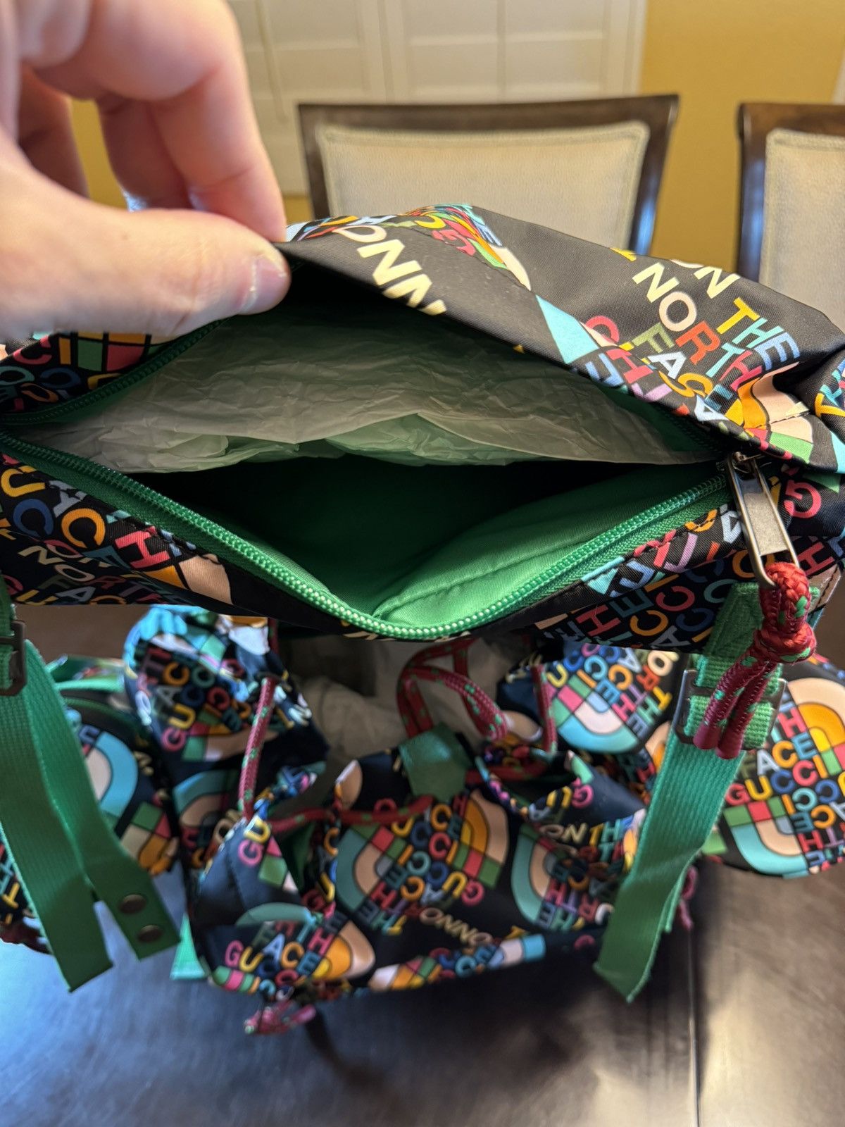 Gucci New Authentic Gucci x North Face Logo Backpack Size ONE SIZE - 13 Thumbnail