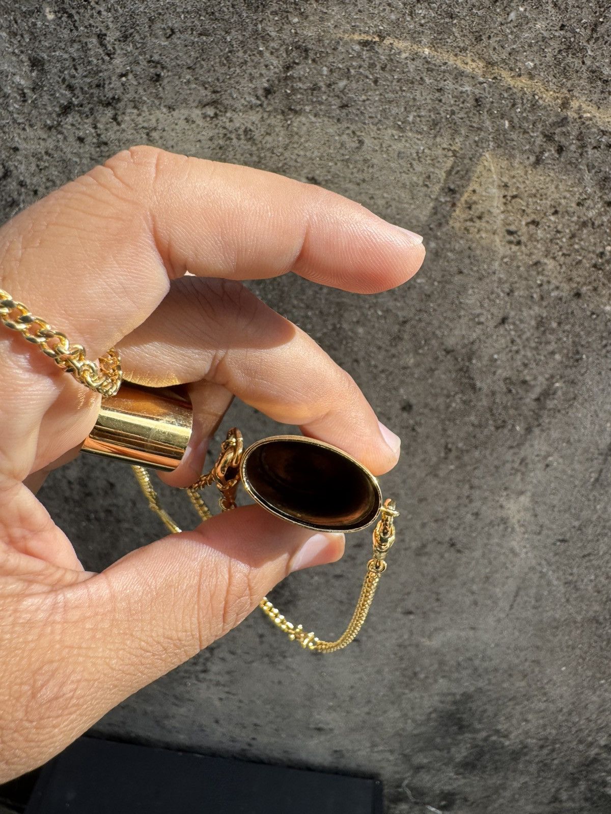 Celine × Vintage 1970s Celine Triomphe Cigarette Holder/Lipstick Holder Rare Size ONE SIZE - 6 Thumbnail