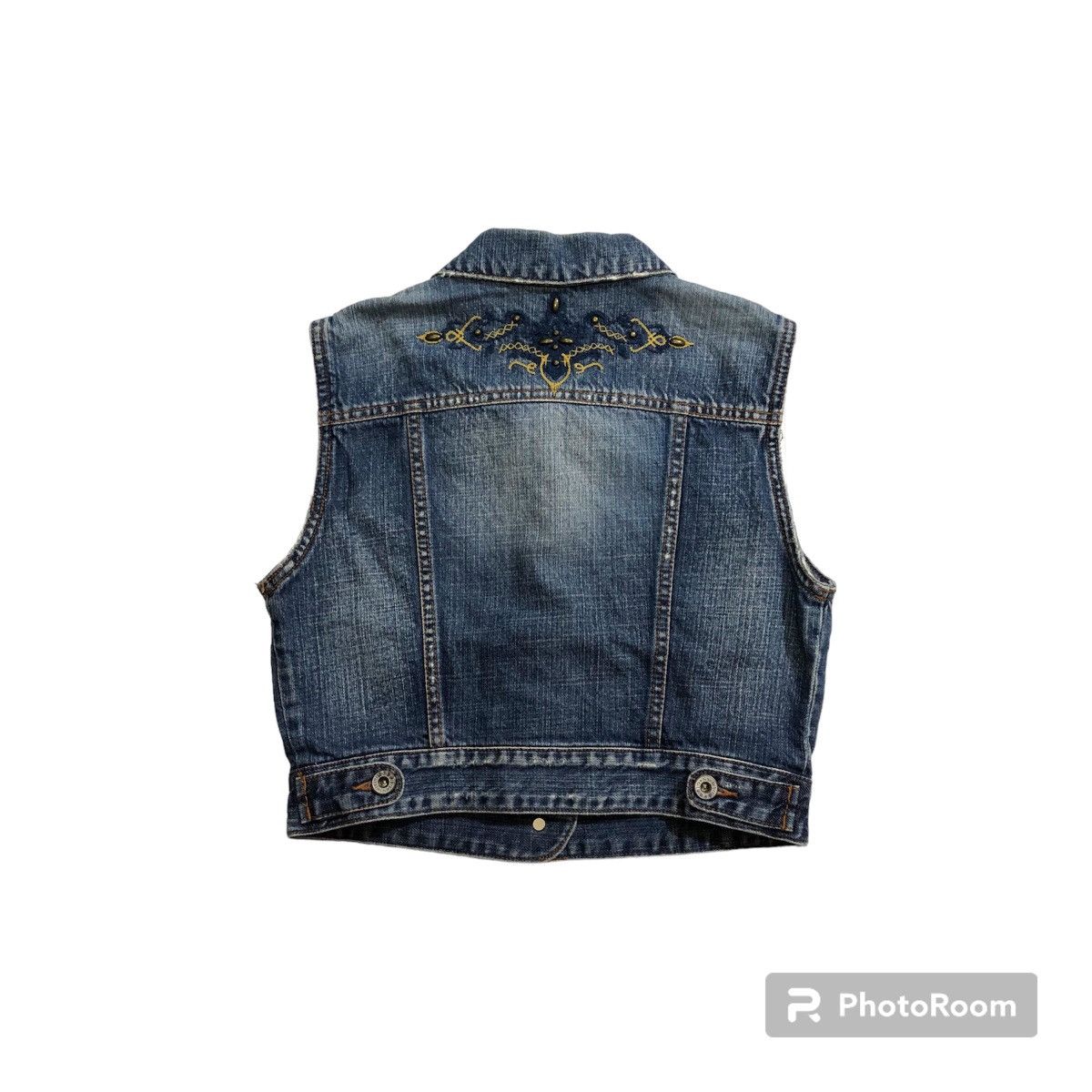 Beauty Beast × Designer × Guess 🖤BLACK FRIDAY🖤 GUESS JEANS VEST JACKET Size XS / US 0-2 / IT 36-38 - 3 Thumbnail