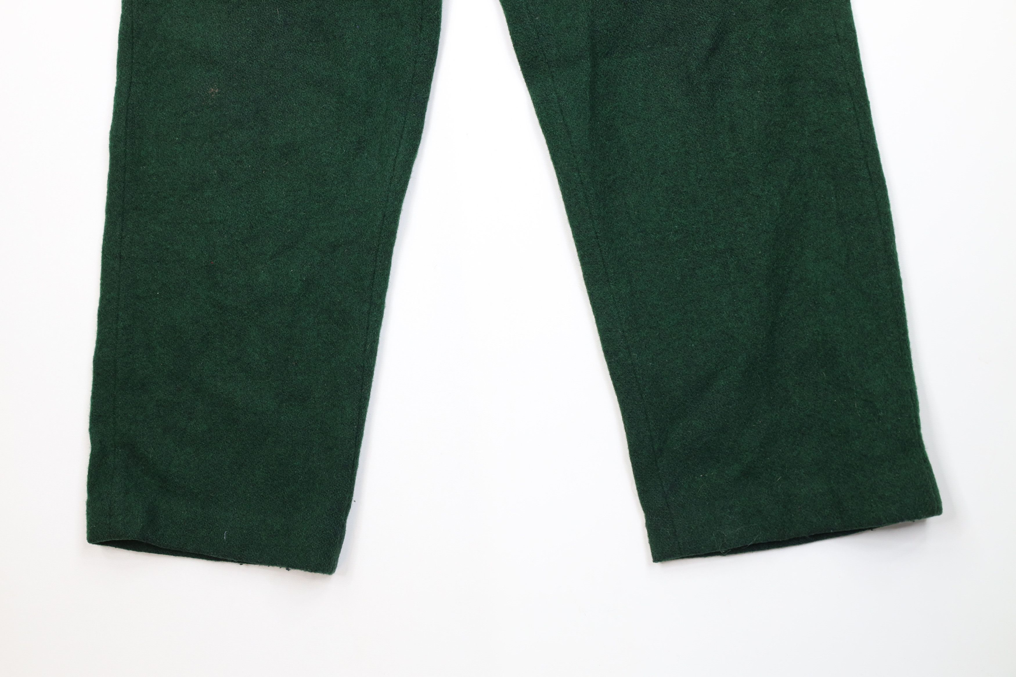 Woolrich Woolen Mills Vintage 70s Woolrich Mackinaw Wool Wide Leg Pants Green USA Size US 32 / EU 48 - 4 Thumbnail