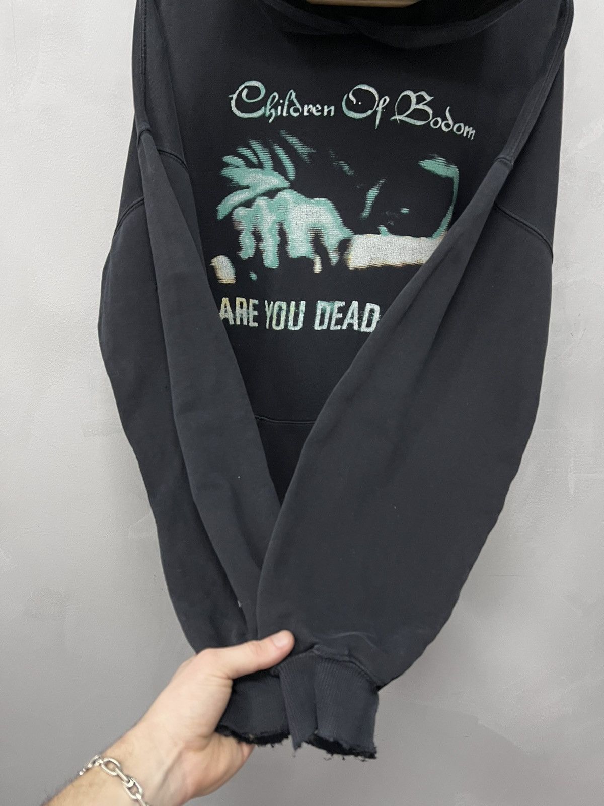 Band Tees × Vintage TRASHED SUN FADED CHILDREN OF bodom hoodie are you dead yet? Size US XL / EU 56 / 4 - 5 Thumbnail