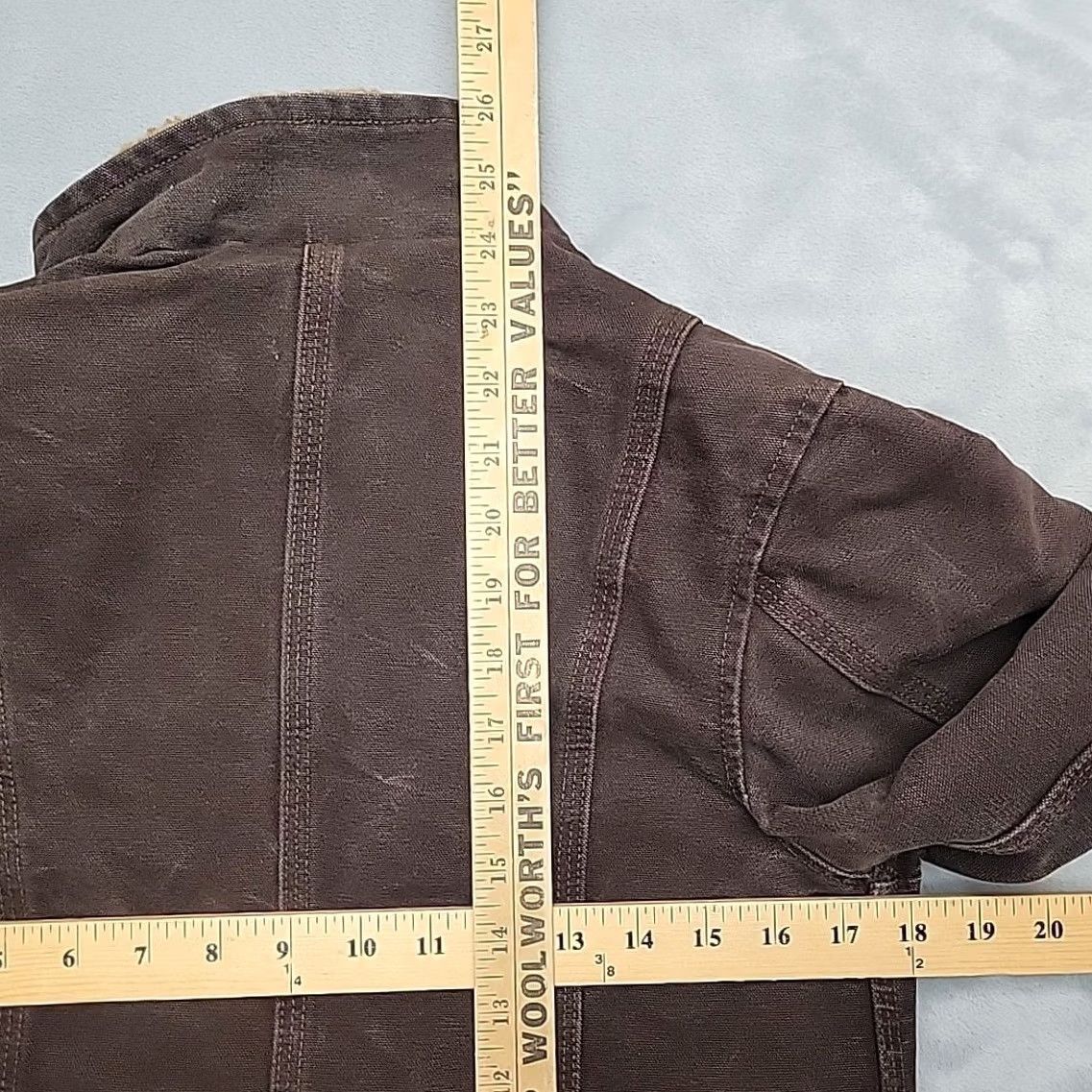 Carhartt VINTAGE Carhartt Jacket Womens XS Brown Sherpa Lined Duck Canvas Full Zip Work WJ022 DKB Size XS / US 0-2 / IT 36-38 - 8 Thumbnail
