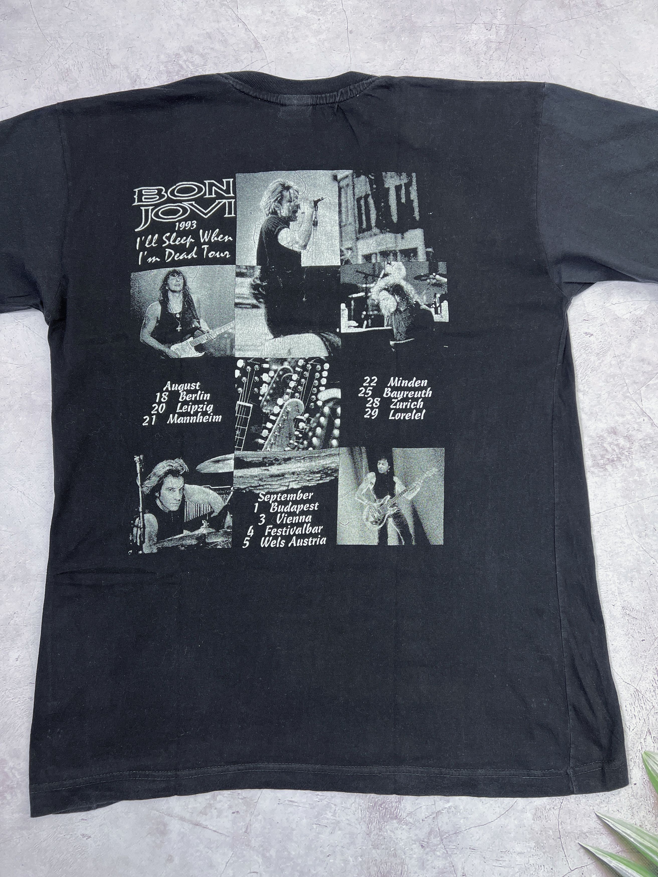 Band Tees × Bon Jovi × Vintage Bon Jovi T-Shirt 1993 I'll Sleep When I'm Dead Size US L / EU 52-54 / 3 - 15 Thumbnail