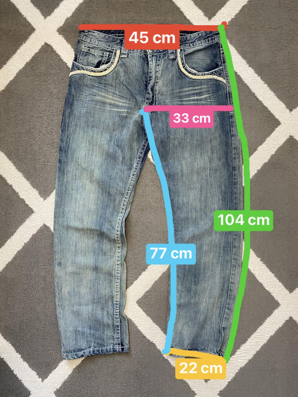 Affliction × True Religion × Vintage Project Mayhem vintage look washed denim straight pants Size US 36 / EU 52 - 18 Thumbnail