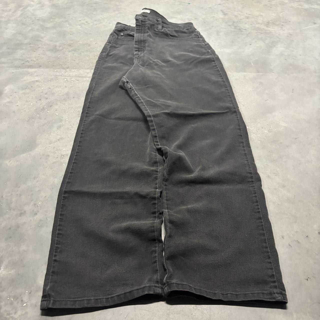 Japanese Brand × Vintage Crazy Vintage Y2K/2000s Grunge Faded Black Essential Denim Jeans! Size US 35 - 2 Thumbnail