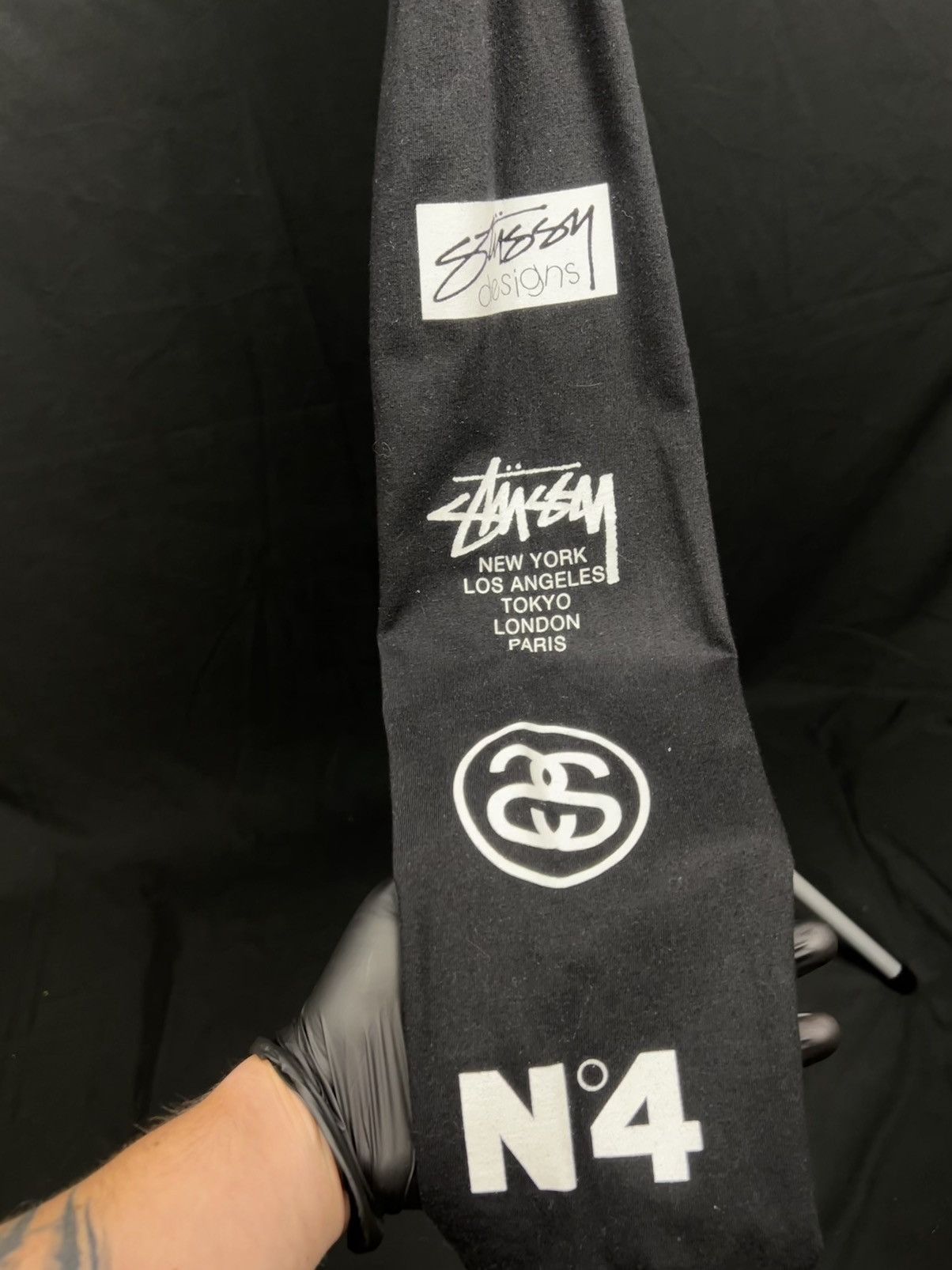 Designer Stussy big logos skull rat longsleeve tee Size US XL / EU 56 / 4 - 7 Thumbnail