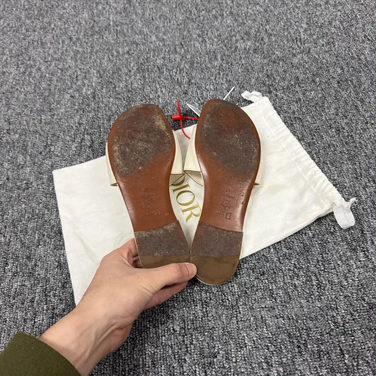Dior Dior Beige CD logo; straight-toe sandals| Size US 6.5 / IT 36.5 - 6 Thumbnail