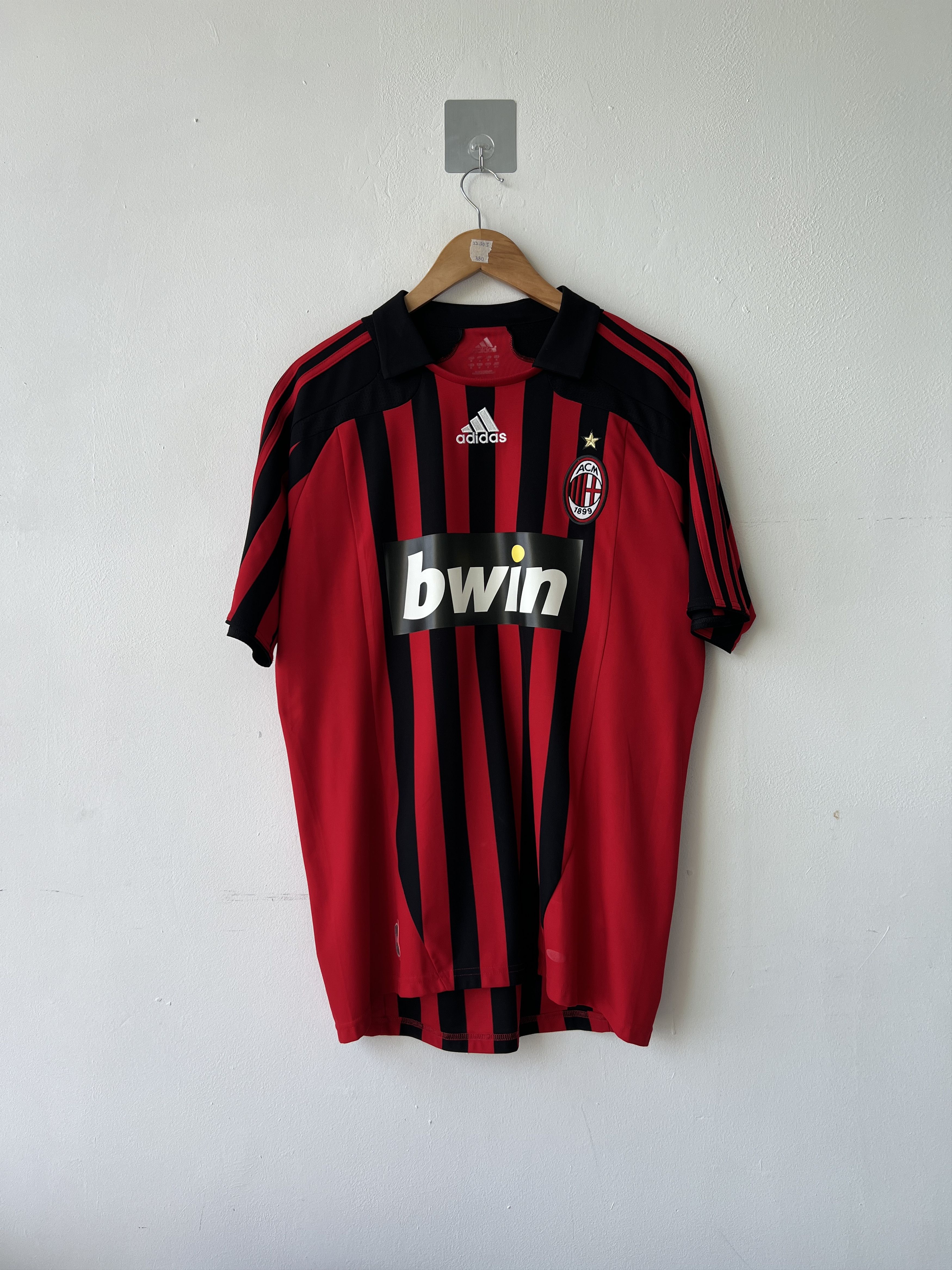 Adidas (M fits L) AC Milan 2007-08 Home Kit Kaka #22 Size US M / EU 48-50 / 2 - 2 Thumbnail